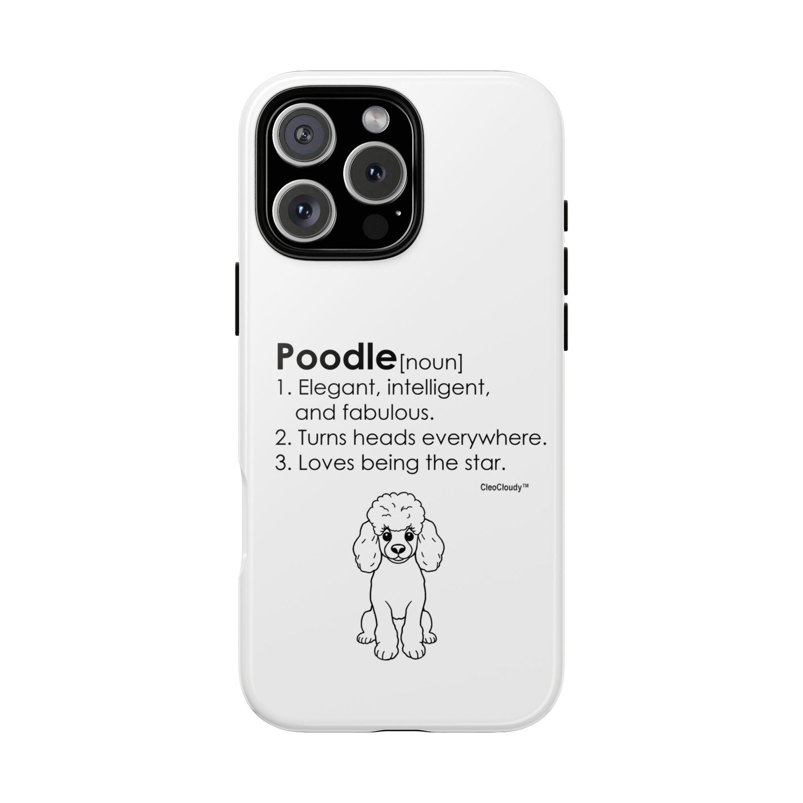 Poodle Definition Phone Case | Glossy Tough iPhone, Samsung & Pixel Cover - Image 124