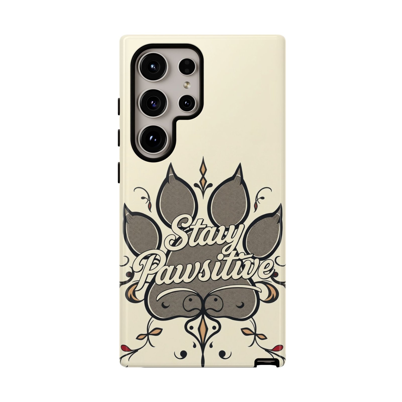 Stay Pawsitive Floral Paw Phone Case | Dog Lover Gift | Glossy Tough iPhone, Samsung & Pixel Cover - Image 100