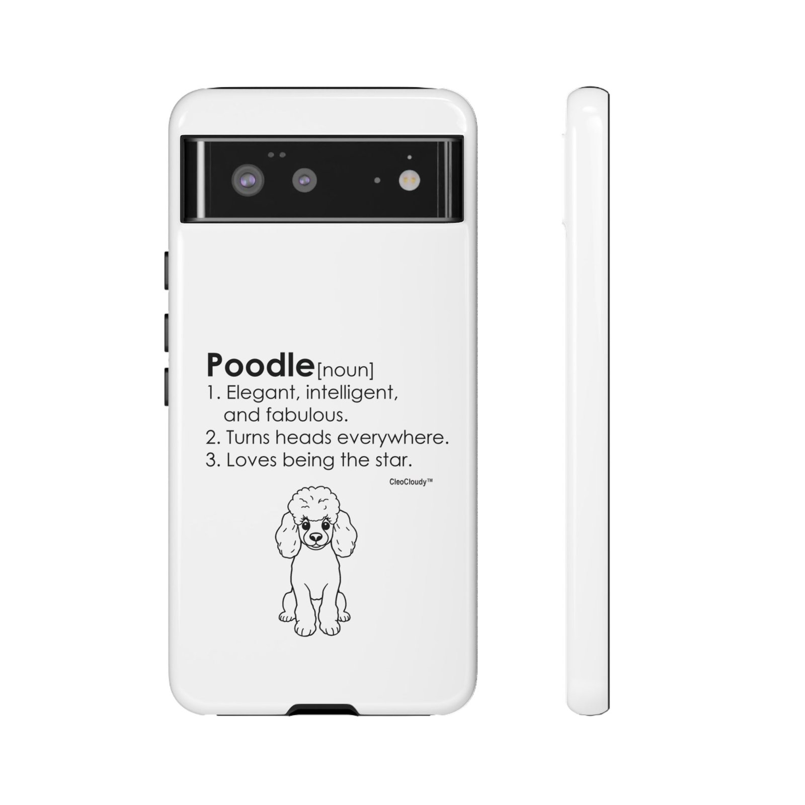 Poodle Definition Phone Case | Glossy Tough iPhone, Samsung & Pixel Cover - Image 34