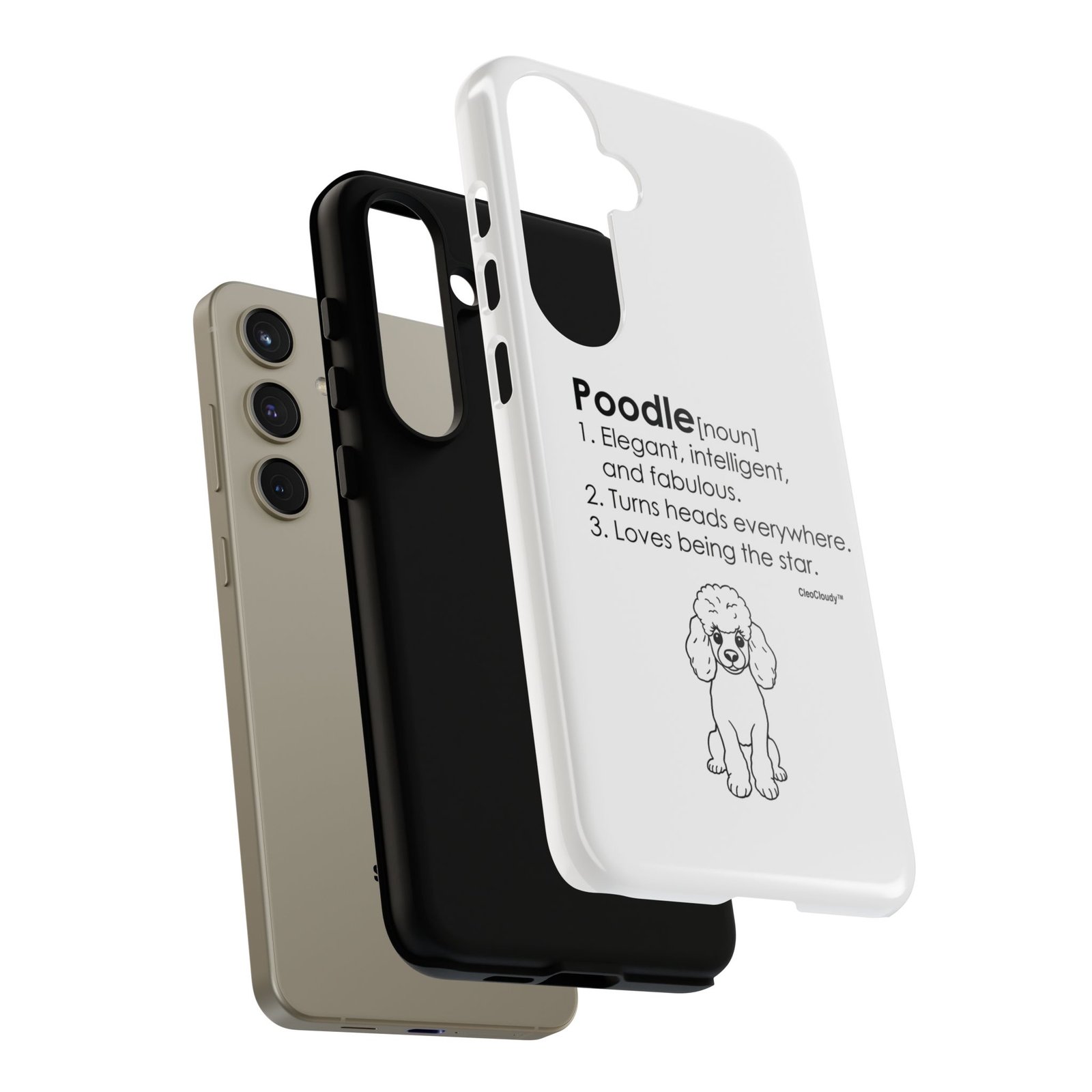 Poodle Definition Phone Case | Glossy Tough iPhone, Samsung & Pixel Cover - Image 99