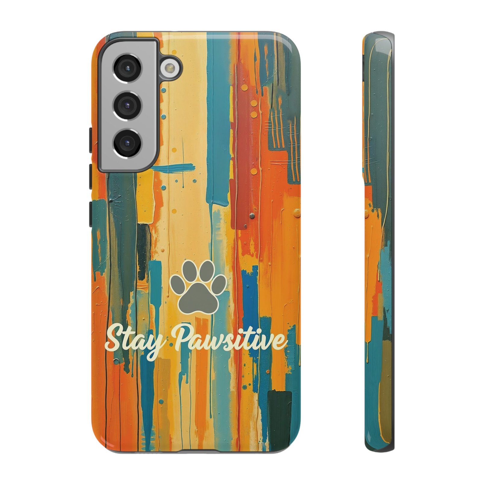 Stay Pawsitive Abstract Paw Phone Case | Dog Lover Gift | Glossy Tough iPhone, Samsung & Pixel Cover - Image 40
