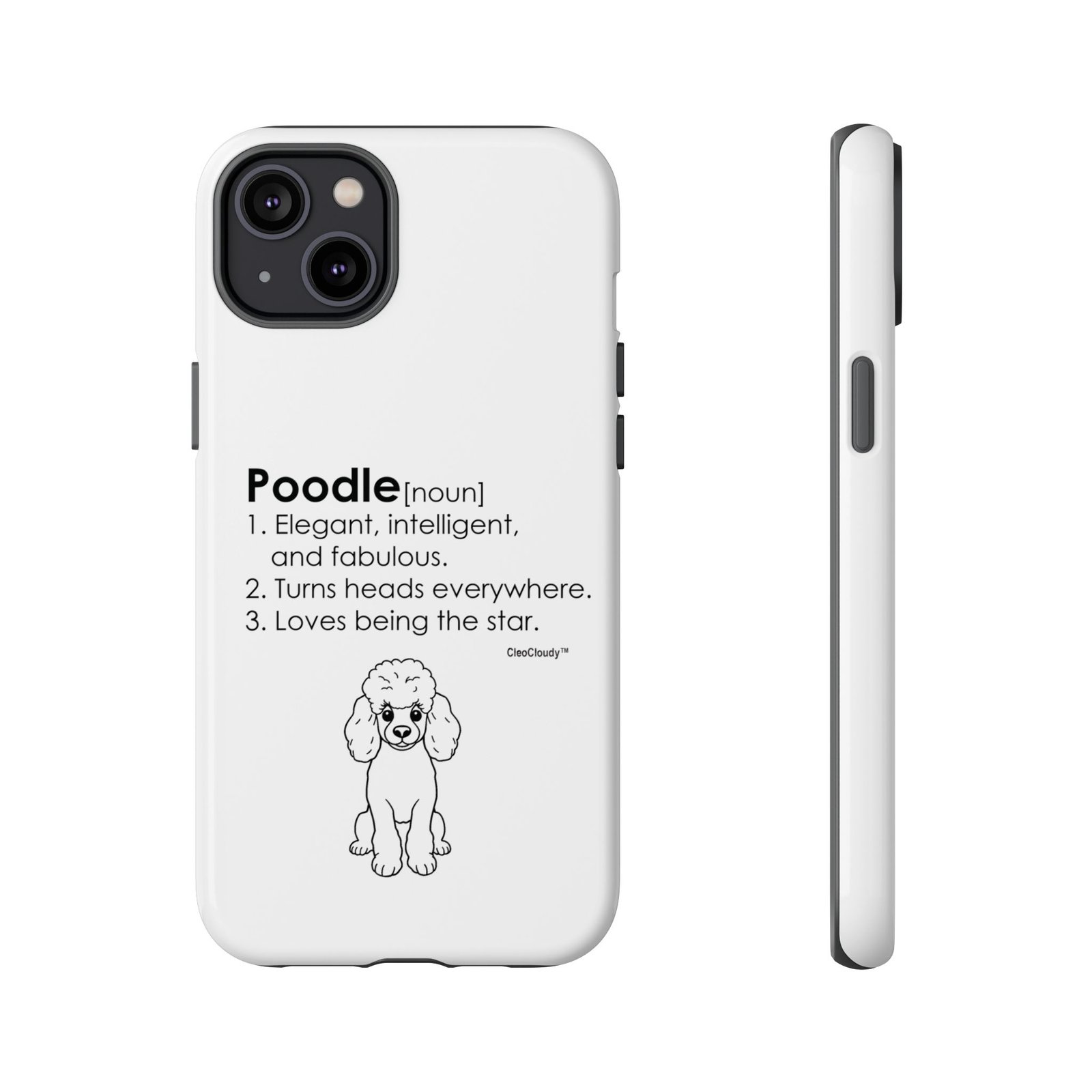 Poodle Definition Phone Case | Glossy Tough iPhone, Samsung & Pixel Cover - Image 52