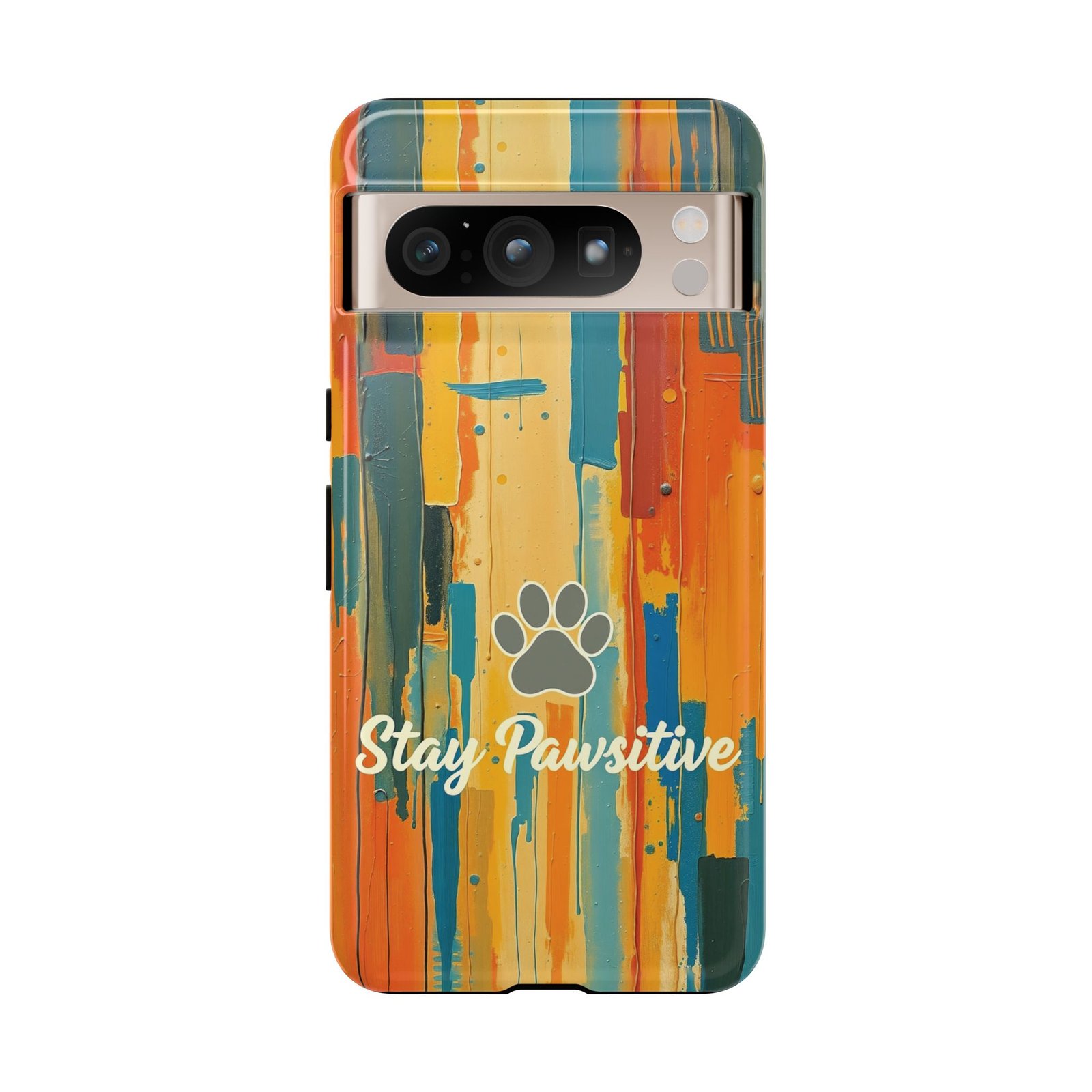 Stay Pawsitive Abstract Paw Phone Case | Dog Lover Gift | Glossy Tough iPhone, Samsung & Pixel Cover - Image 104