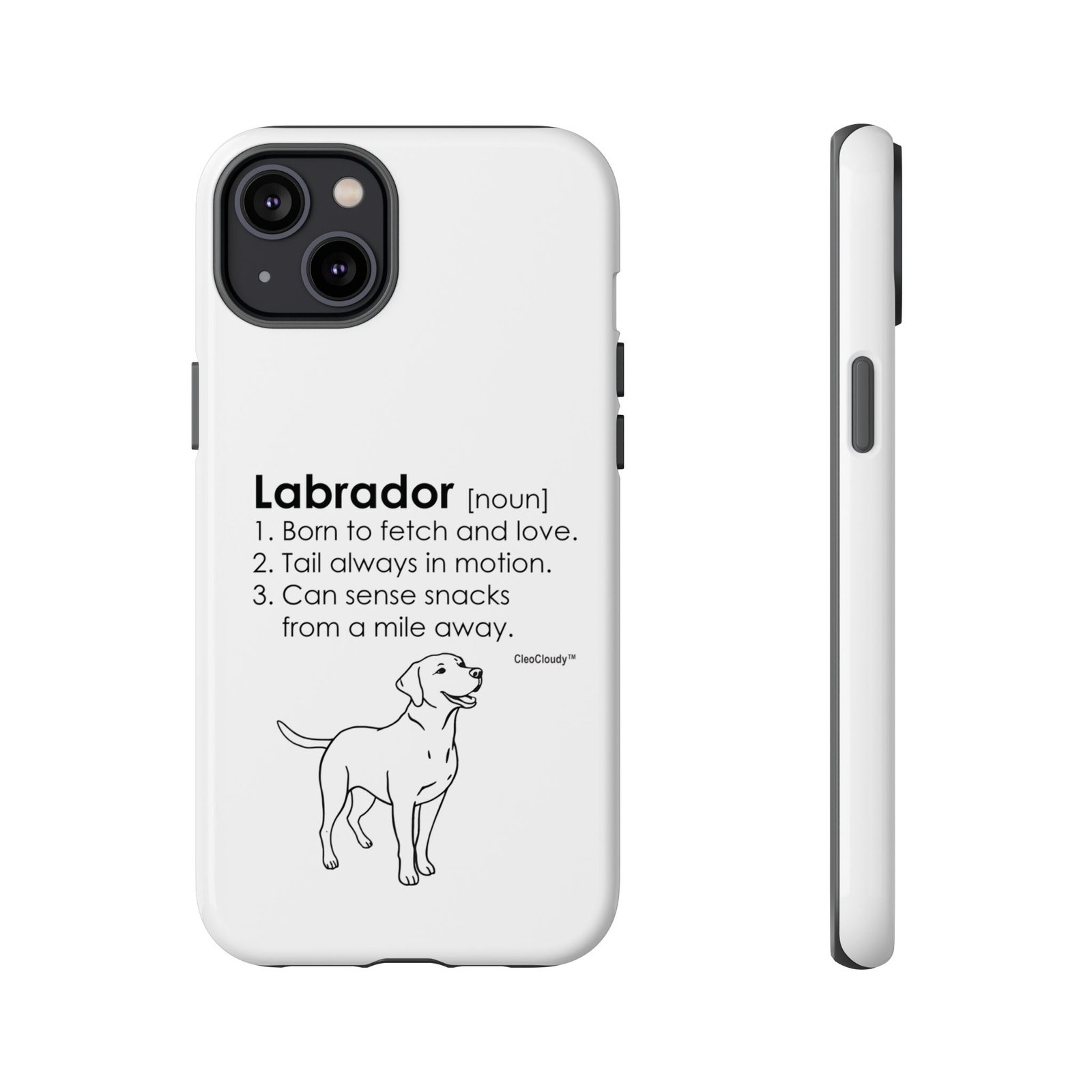 Labrador Definition Phone Case | Minimalist Dog Lover Gift | Glossy Tough iPhone, Samsung & Pixel Cover - Image 52