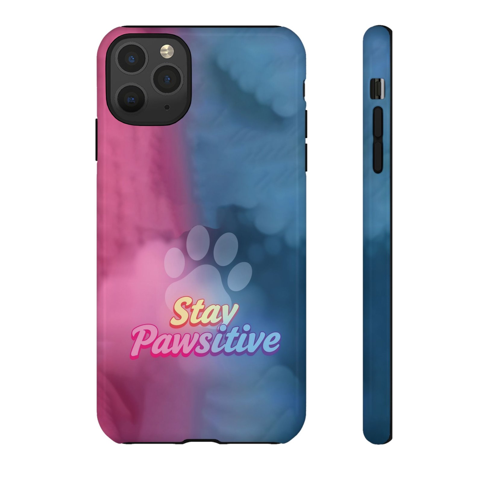Stay Pawsitive Neon Paw Phone Case | Colorful Dog Lover Gift | Glossy Tough iPhone, Samsung & Pixel Cover - Image 11