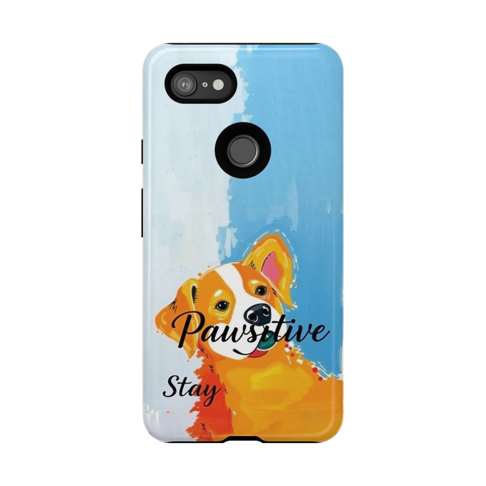 Stay Pawsitive Corgi Phone Case | Funny Dog Mom Gift, Cute Pet Lover iPhone & Samsung Cover | CleoCloudy™ Glossy Protective Case - Image 143