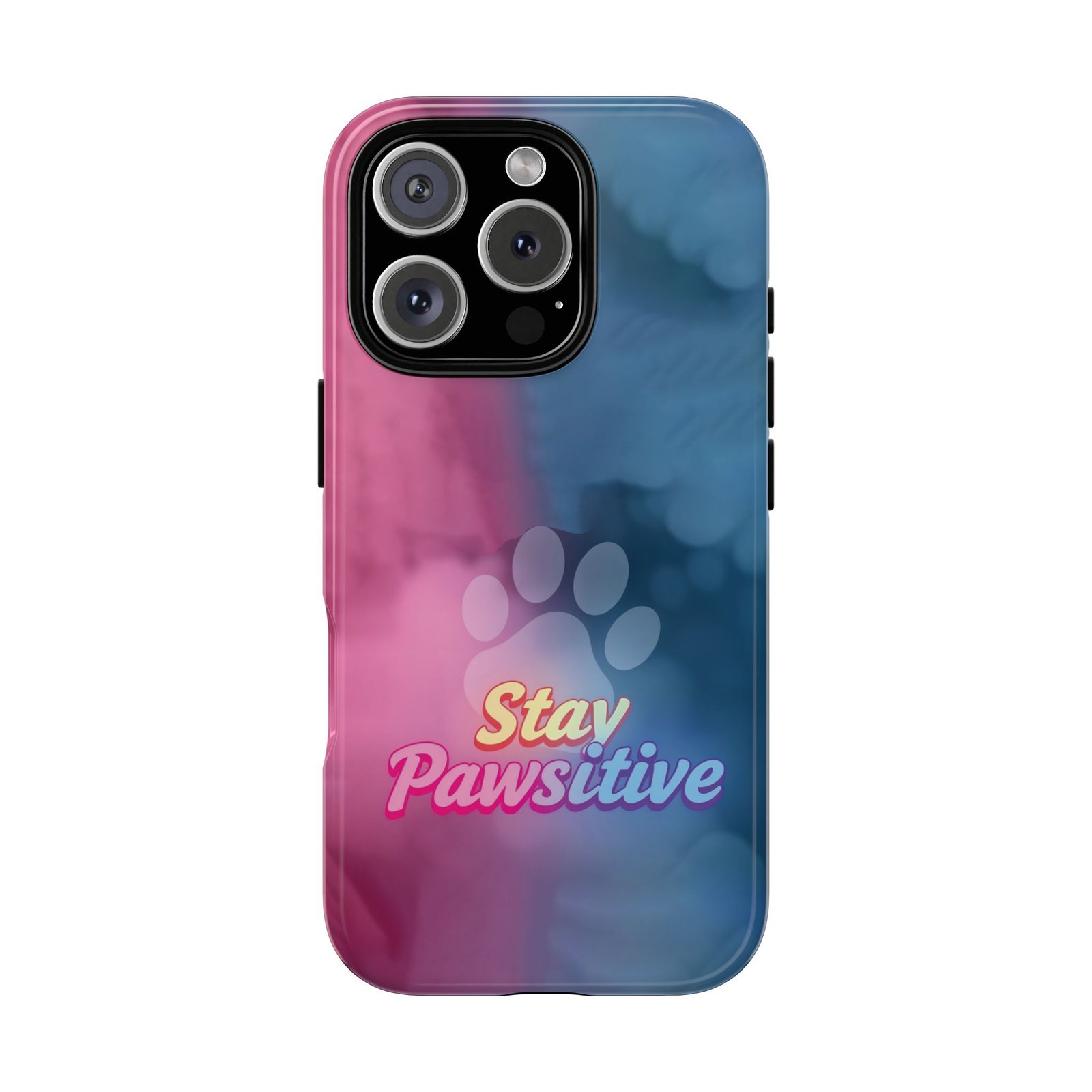 Stay Pawsitive Neon Paw Phone Case | Colorful Dog Lover Gift | Glossy Tough iPhone, Samsung & Pixel Cover - Image 120