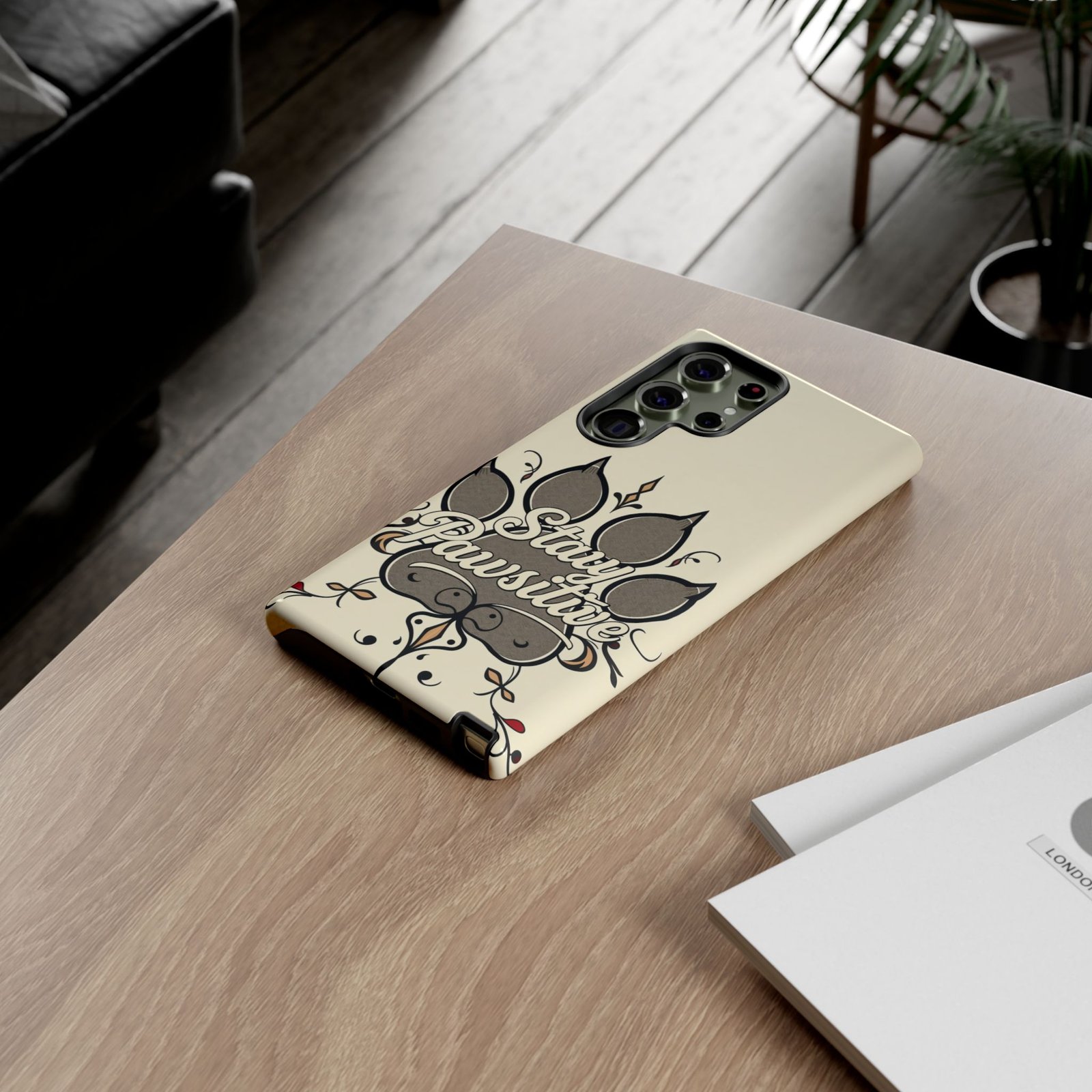 Stay Pawsitive Floral Paw Phone Case | Dog Lover Gift | Glossy Tough iPhone, Samsung & Pixel Cover - Image 71