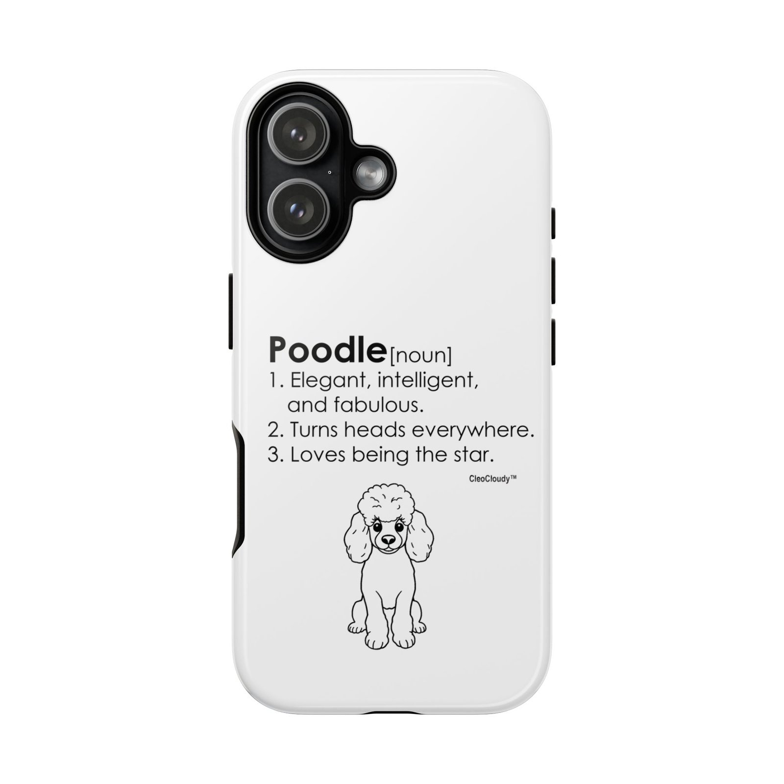 Poodle Definition Phone Case | Glossy Tough iPhone, Samsung & Pixel Cover - Image 170