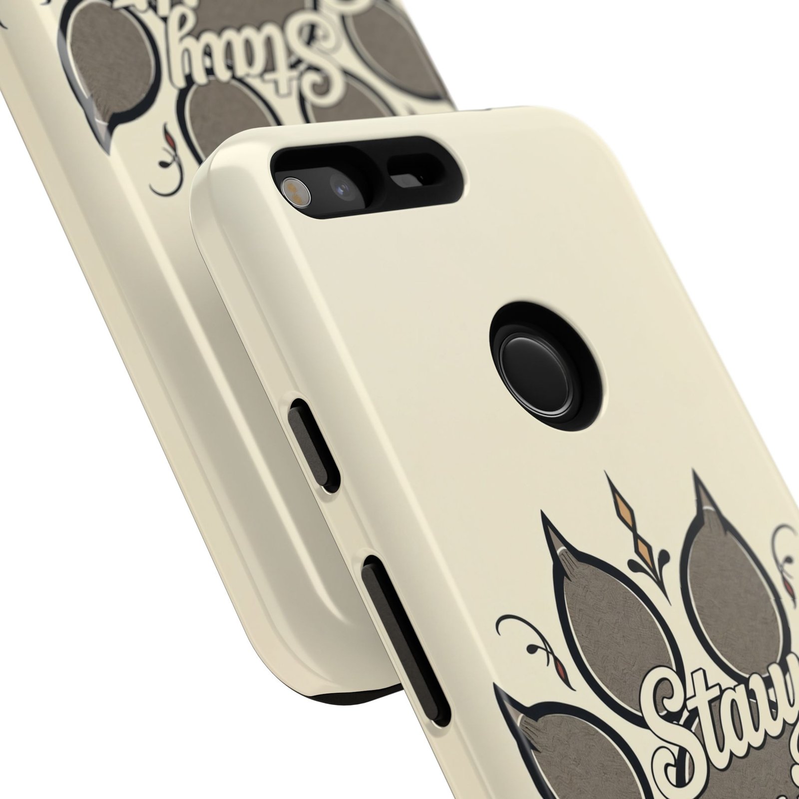 Stay Pawsitive Floral Paw Phone Case | Dog Lover Gift | Glossy Tough iPhone, Samsung & Pixel Cover - Image 156
