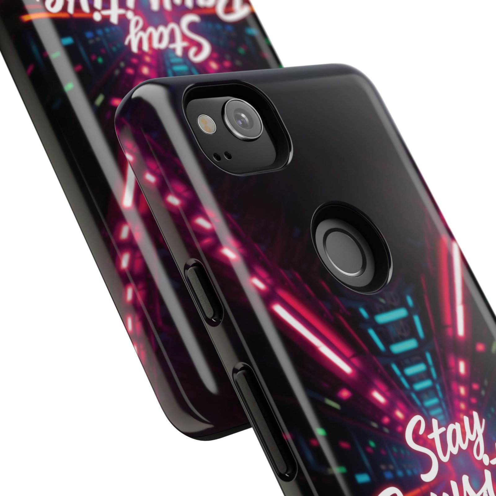 Stay Pawsitive Cyber Tunnel Phone Case | Futuristic Dog Lover Gift | Glossy Tough iPhone, Samsung & Pixel Cover - Image 138