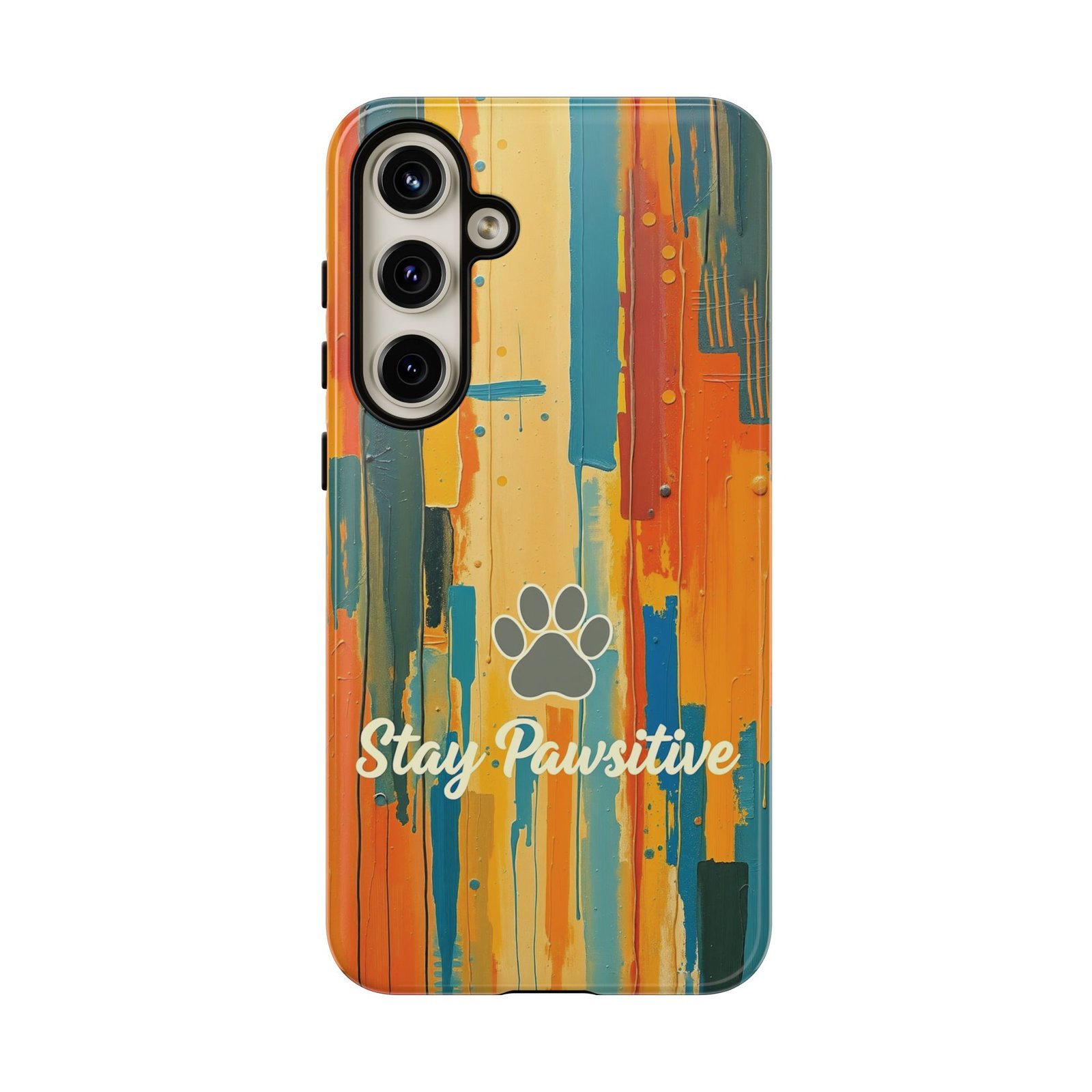 Stay Pawsitive Abstract Paw Phone Case | Dog Lover Gift | Glossy Tough iPhone, Samsung & Pixel Cover - Image 96