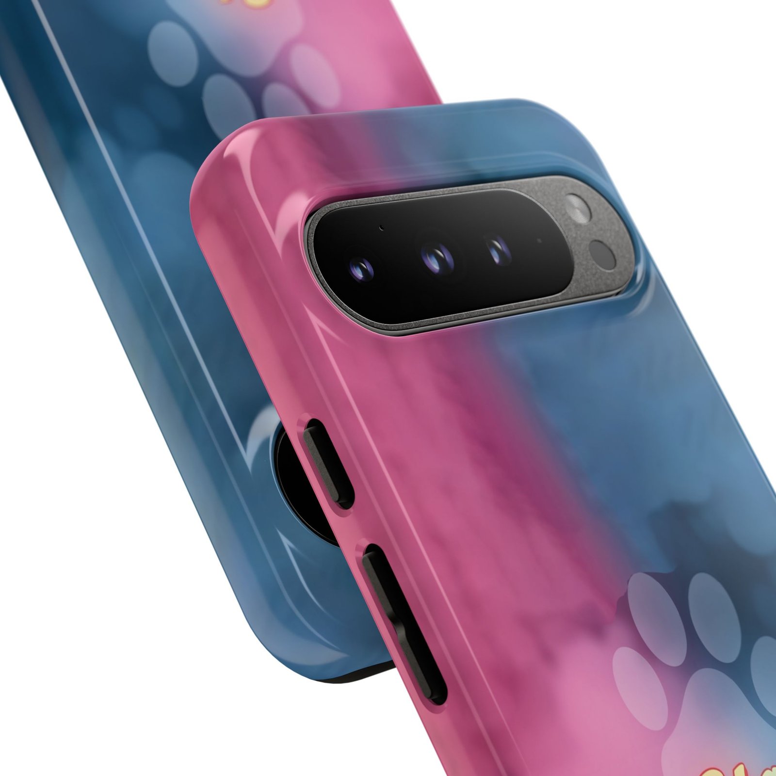 Stay Pawsitive Neon Paw Phone Case | Colorful Dog Lover Gift | Glossy Tough iPhone, Samsung & Pixel Cover - Image 135