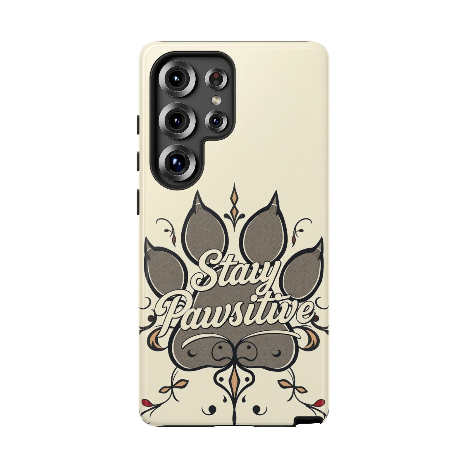Stay Pawsitive Floral Paw Phone Case | Dog Lover Gift | Glossy Tough iPhone, Samsung & Pixel Cover - Image 166