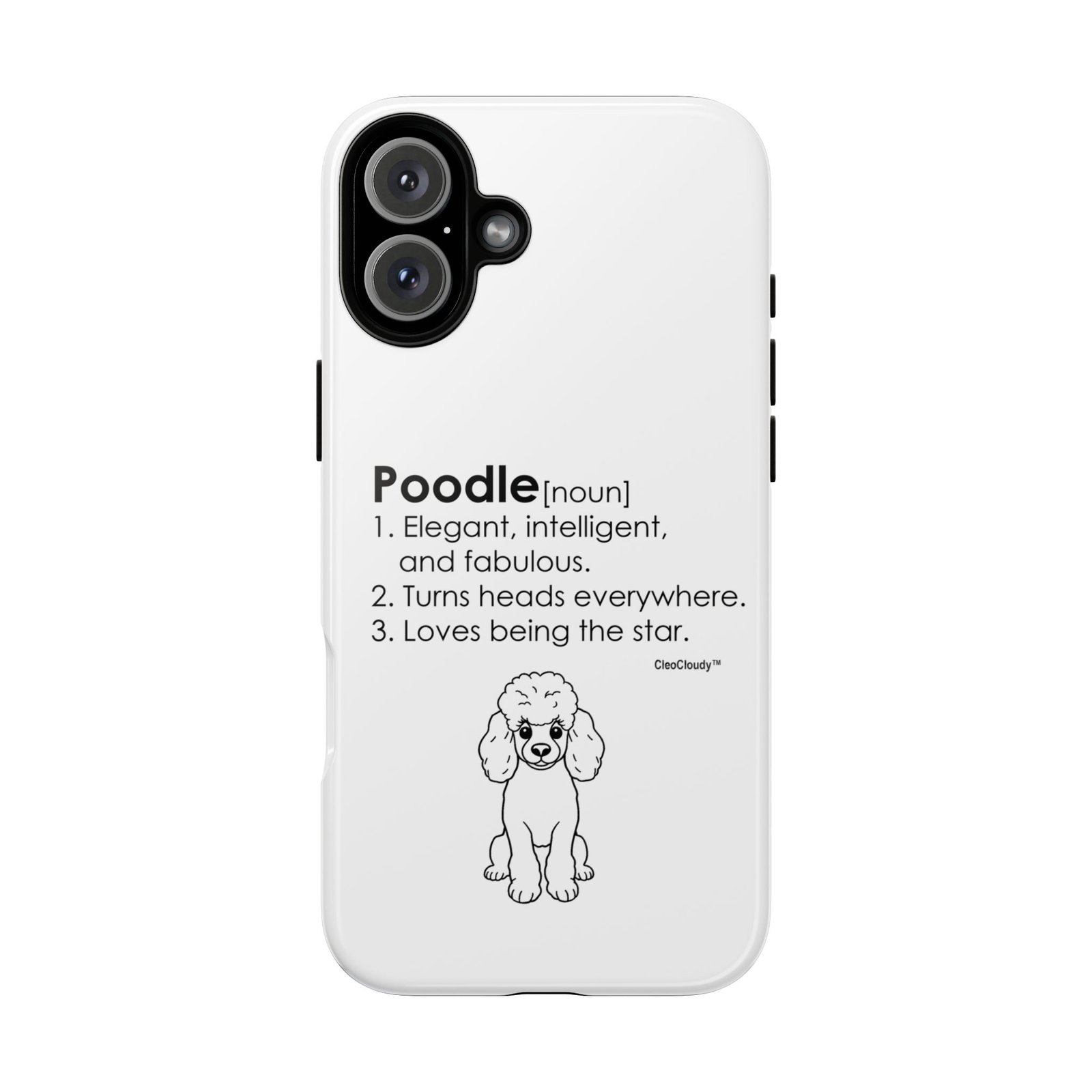 Poodle Definition Phone Case | Glossy Tough iPhone, Samsung & Pixel Cover - Image 116