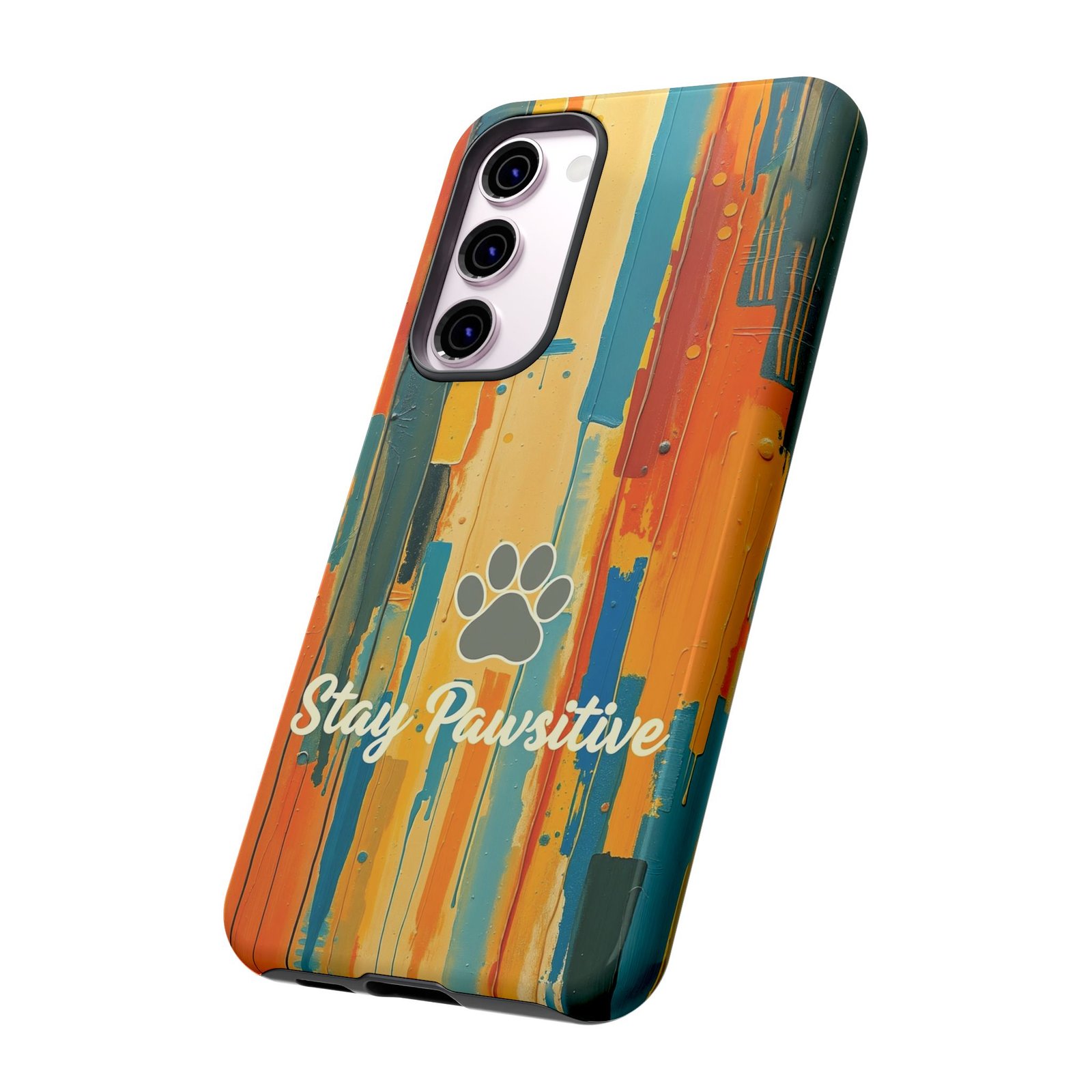 Stay Pawsitive Abstract Paw Phone Case | Dog Lover Gift | Glossy Tough iPhone, Samsung & Pixel Cover - Image 65