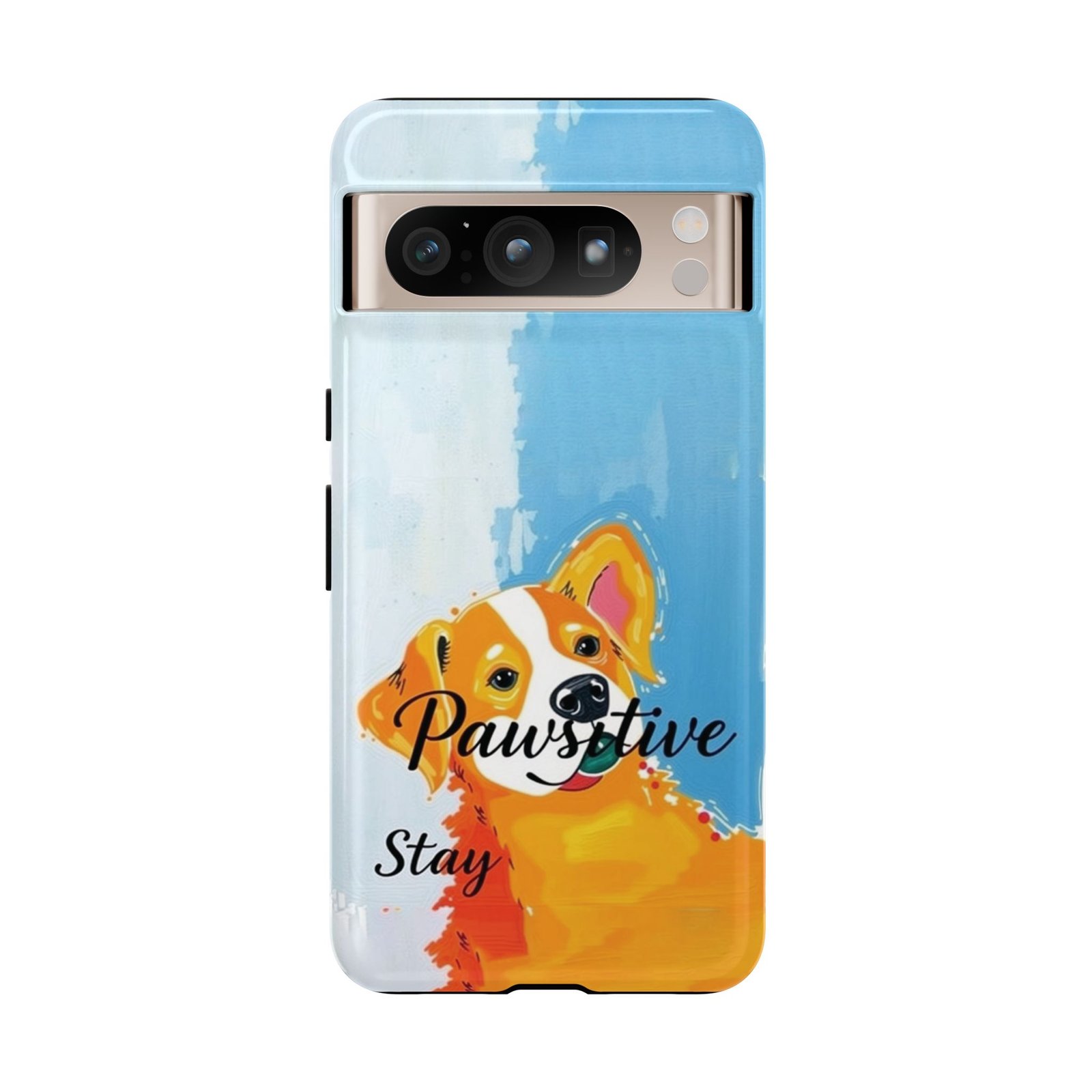 Stay Pawsitive Corgi Phone Case | Funny Dog Mom Gift, Cute Pet Lover iPhone & Samsung Cover | CleoCloudy™ Glossy Protective Case - Image 104