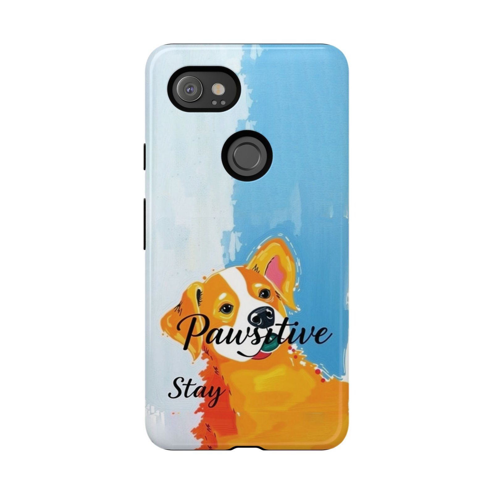 Stay Pawsitive Corgi Phone Case | Funny Dog Mom Gift, Cute Pet Lover iPhone & Samsung Cover | CleoCloudy™ Glossy Protective Case - Image 140