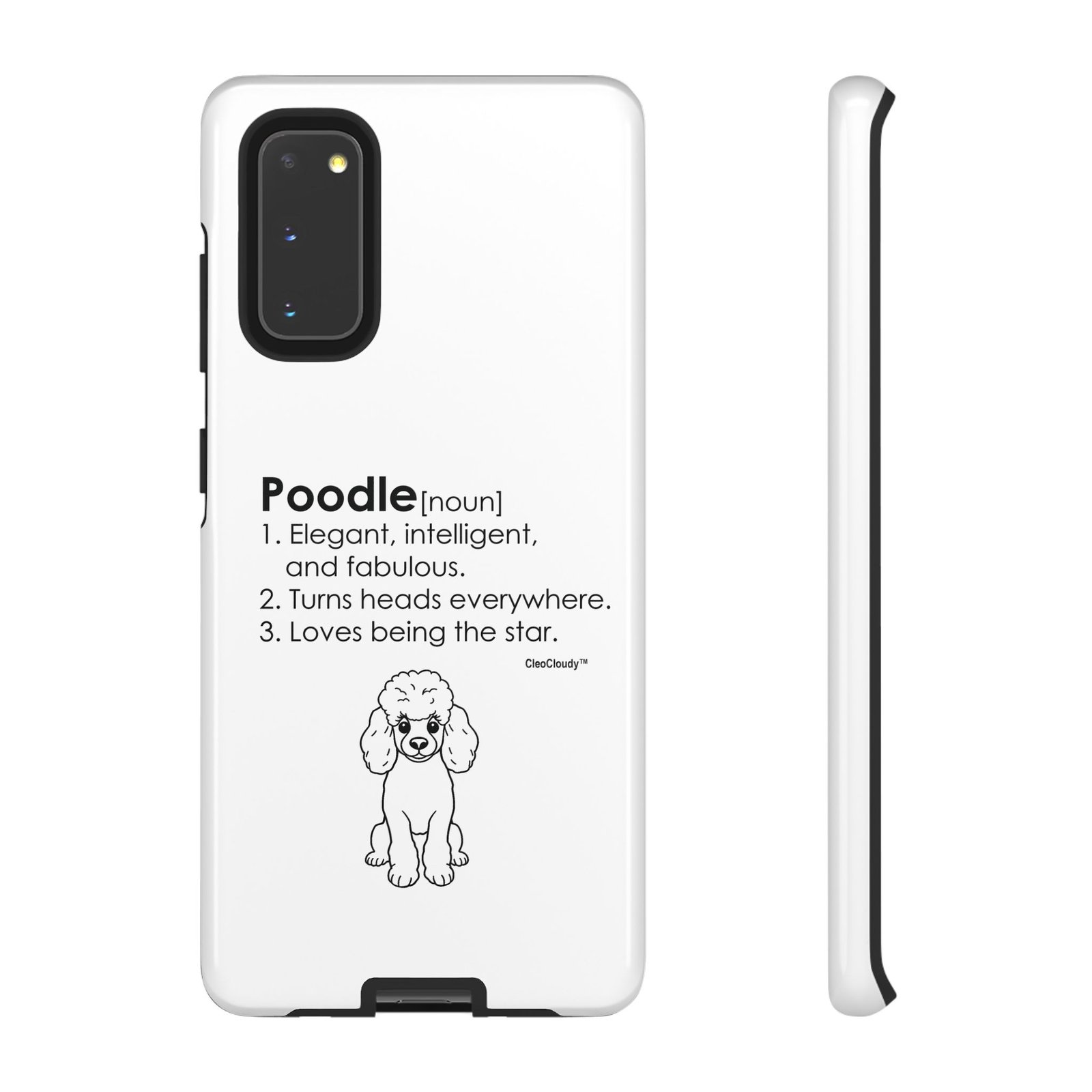 Poodle Definition Phone Case | Glossy Tough iPhone, Samsung & Pixel Cover - Image 13