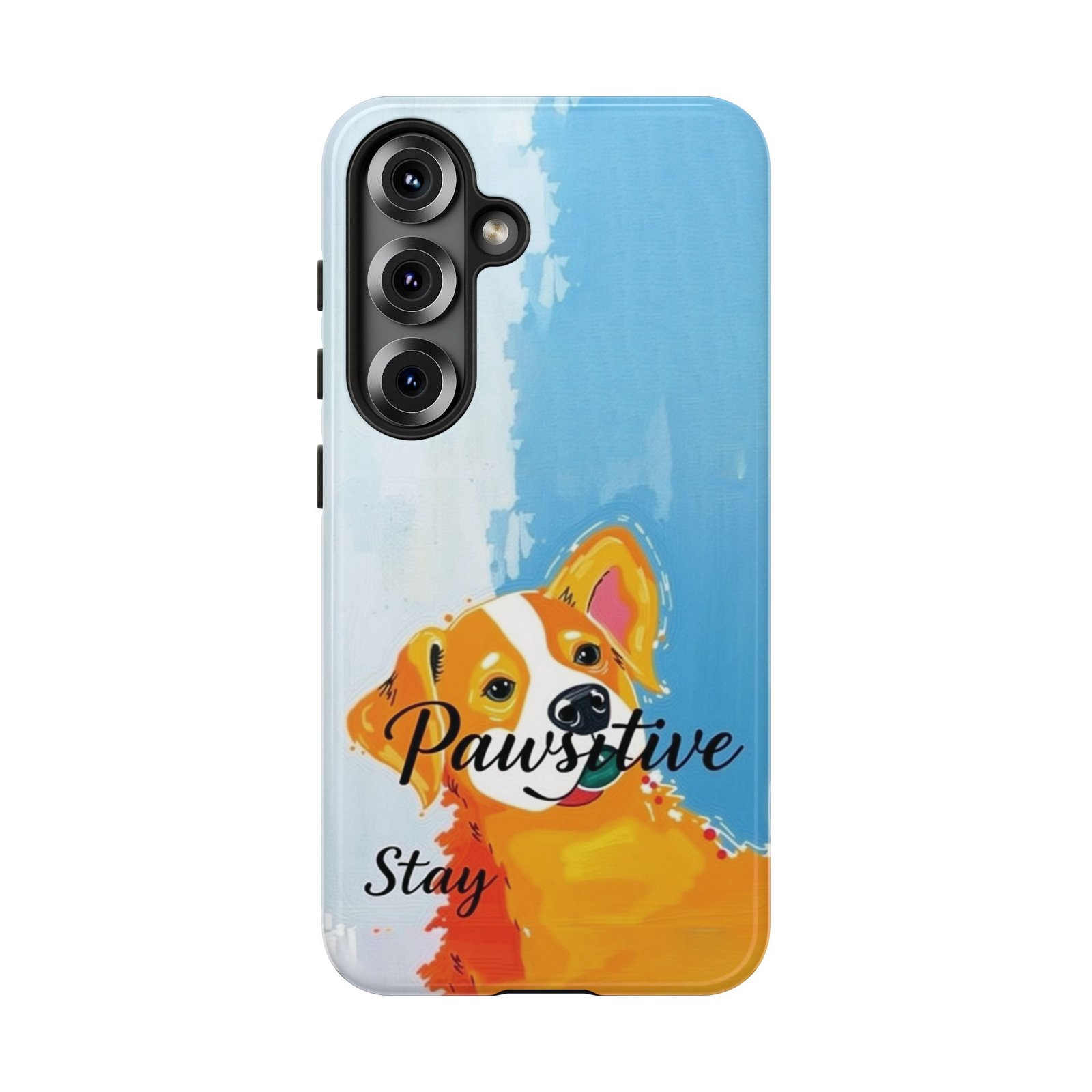 Stay Pawsitive Corgi Phone Case | Funny Dog Mom Gift, Cute Pet Lover iPhone & Samsung Cover | CleoCloudy™ Glossy Protective Case - Image 158