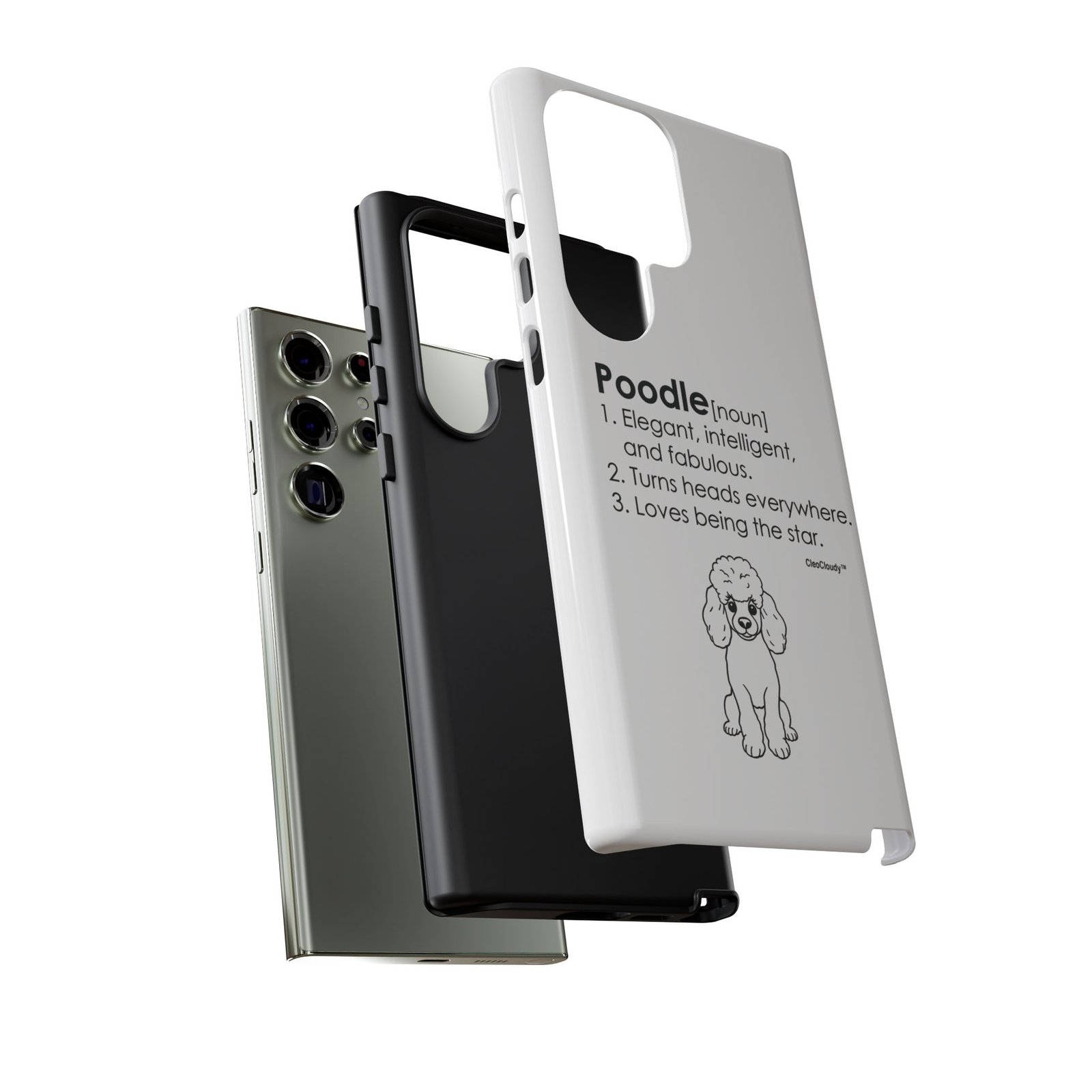Poodle Definition Phone Case | Glossy Tough iPhone, Samsung & Pixel Cover - Image 70