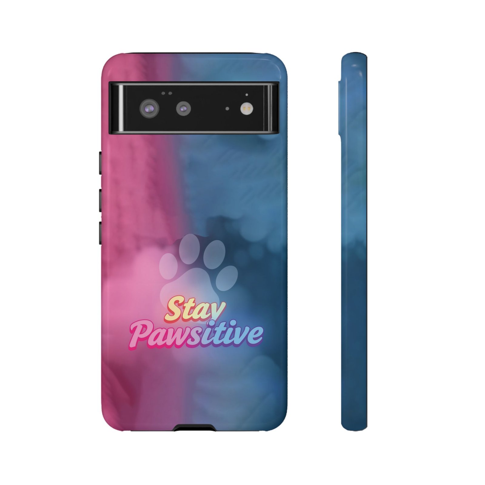 Stay Pawsitive Neon Paw Phone Case | Colorful Dog Lover Gift | Glossy Tough iPhone, Samsung & Pixel Cover - Image 32