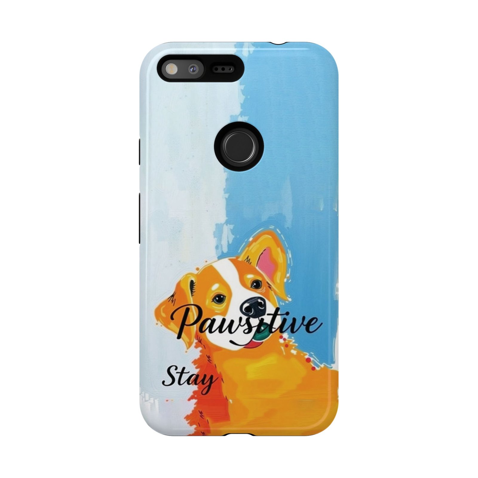 Stay Pawsitive Corgi Phone Case | Funny Dog Mom Gift, Cute Pet Lover iPhone & Samsung Cover | CleoCloudy™ Glossy Protective Case - Image 155