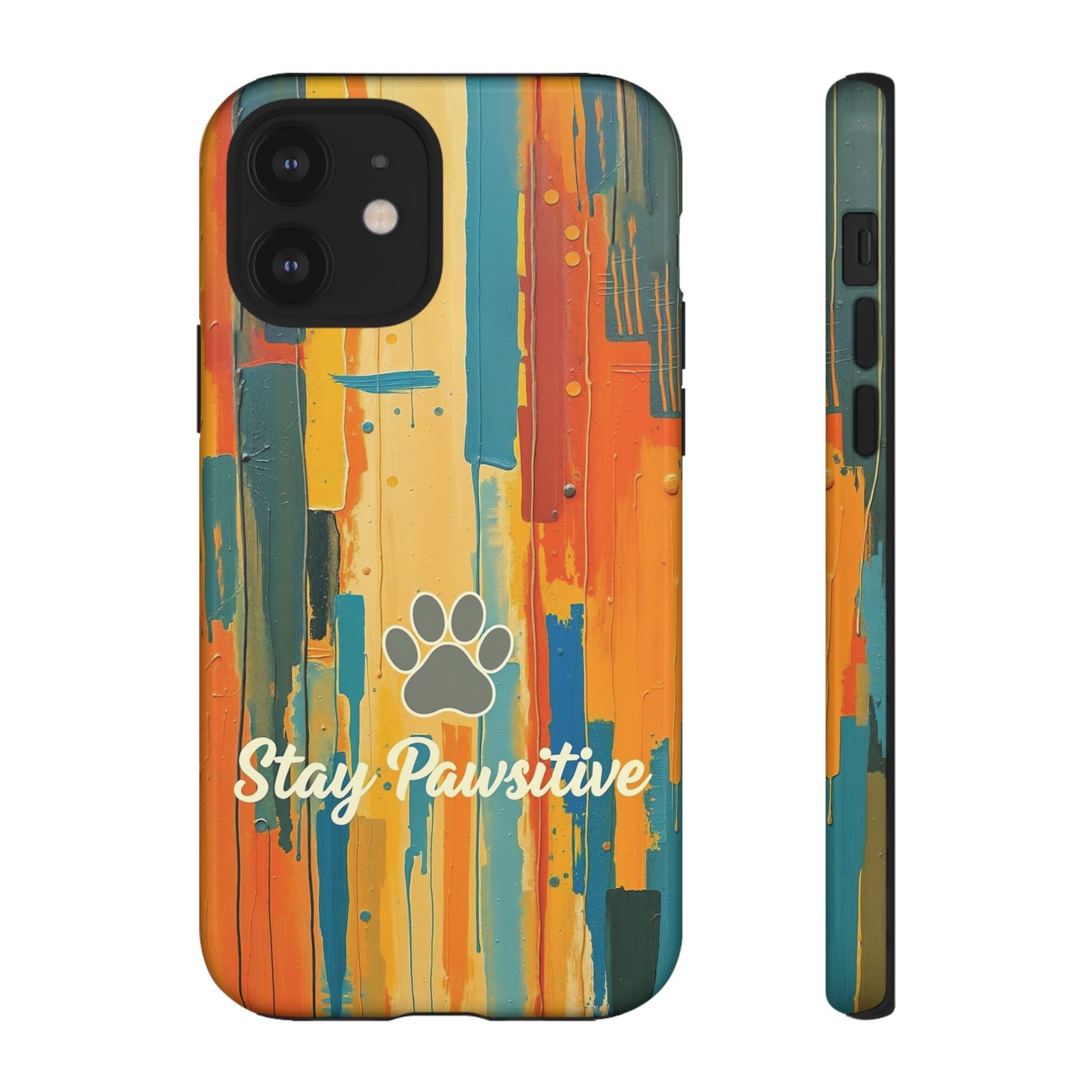 Stay Pawsitive Abstract Paw Phone Case | Dog Lover Gift | Glossy Tough iPhone, Samsung & Pixel Cover - Image 16