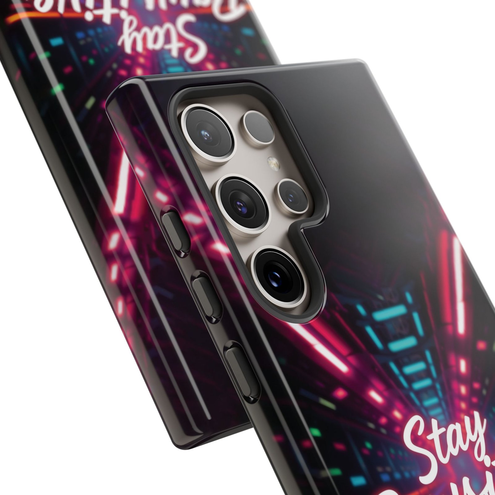 Stay Pawsitive Cyber Tunnel Phone Case | Futuristic Dog Lover Gift | Glossy Tough iPhone, Samsung & Pixel Cover - Image 101