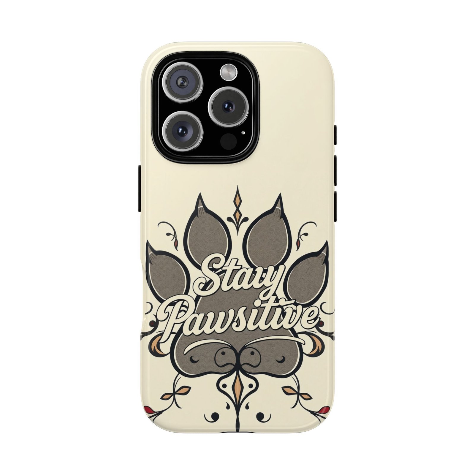 Stay Pawsitive Floral Paw Phone Case | Dog Lover Gift | Glossy Tough iPhone, Samsung & Pixel Cover - Image 120