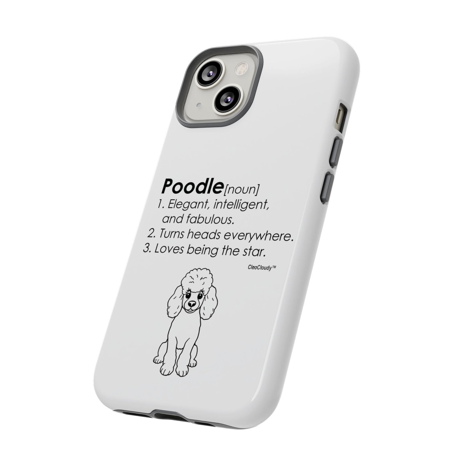 Poodle Definition Phone Case | Glossy Tough iPhone, Samsung & Pixel Cover - Image 45