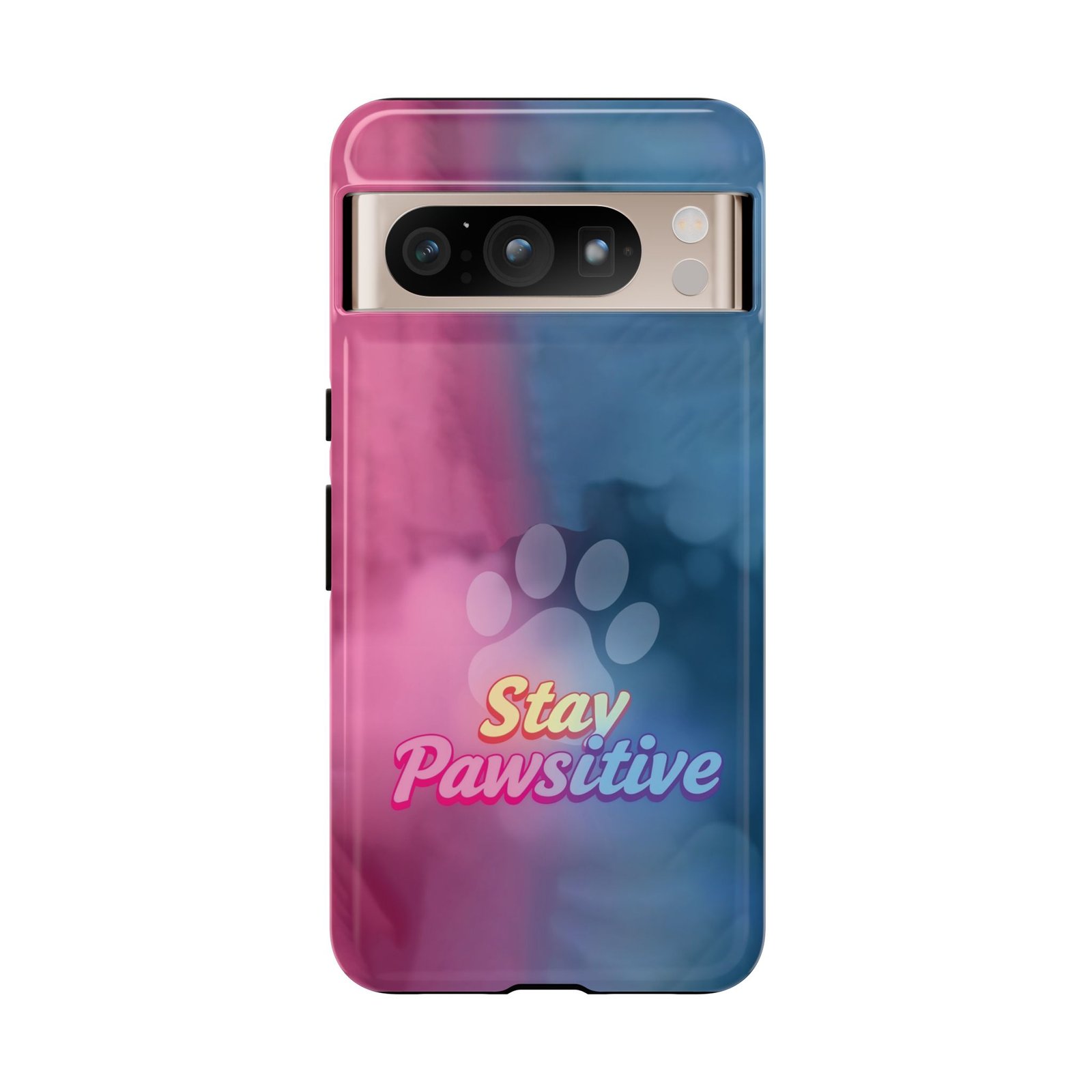 Stay Pawsitive Neon Paw Phone Case | Colorful Dog Lover Gift | Glossy Tough iPhone, Samsung & Pixel Cover - Image 104