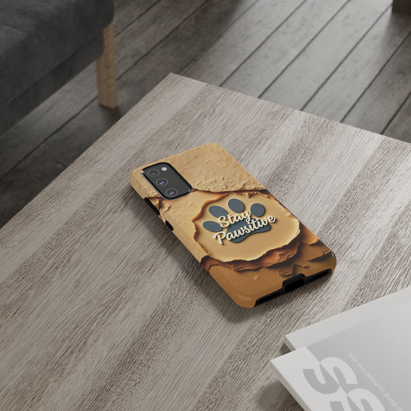 Stay Pawsitive Sand Paw Phone Case | Warm Earth-Tone Dog Lover Gift | Glossy Tough iPhone, Samsung & Pixel Cover - Image 36