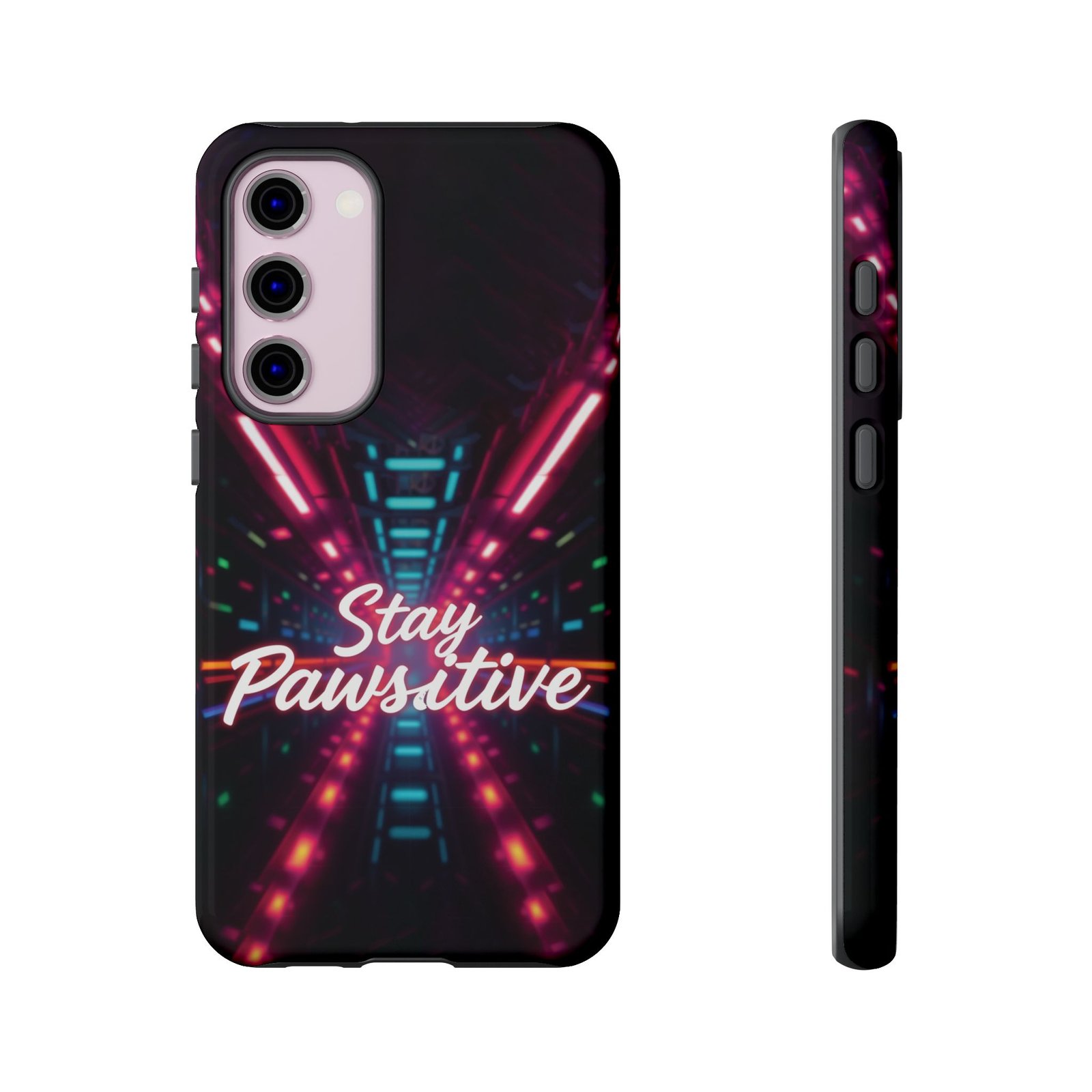 Stay Pawsitive Cyber Tunnel Phone Case | Futuristic Dog Lover Gift | Glossy Tough iPhone, Samsung & Pixel Cover - Image 64