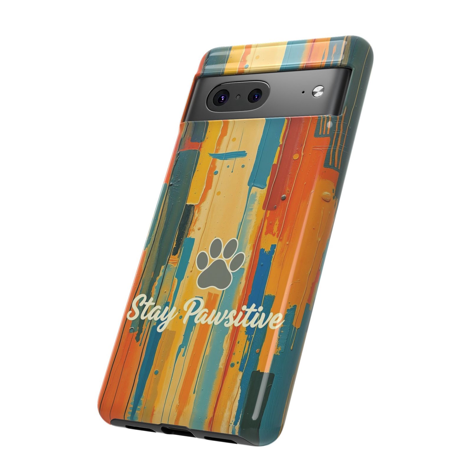Stay Pawsitive Abstract Paw Phone Case | Dog Lover Gift | Glossy Tough iPhone, Samsung & Pixel Cover - Image 73