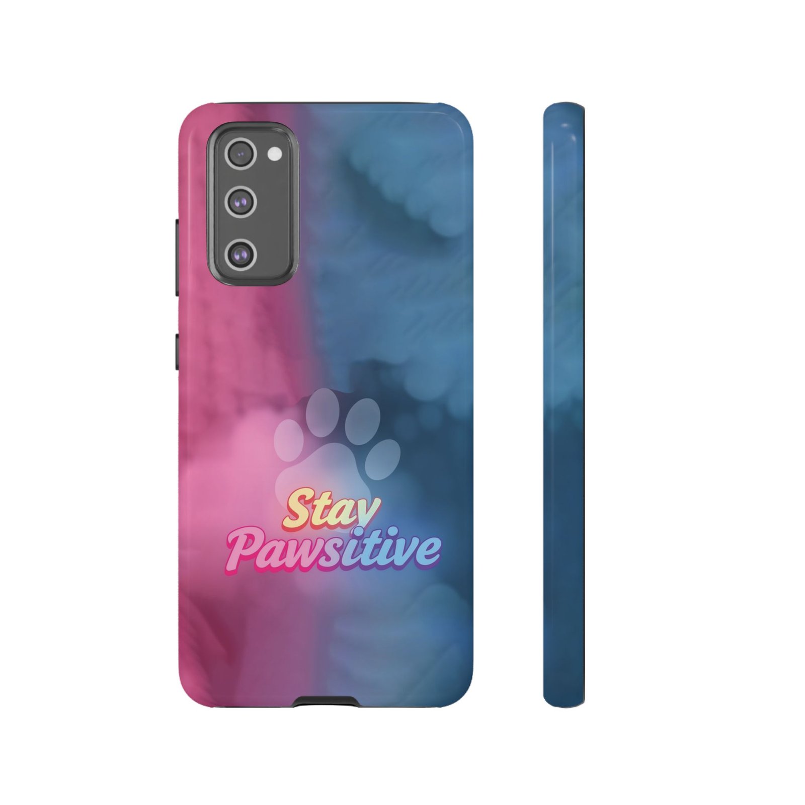 Stay Pawsitive Neon Paw Phone Case | Colorful Dog Lover Gift | Glossy Tough iPhone, Samsung & Pixel Cover - Image 34