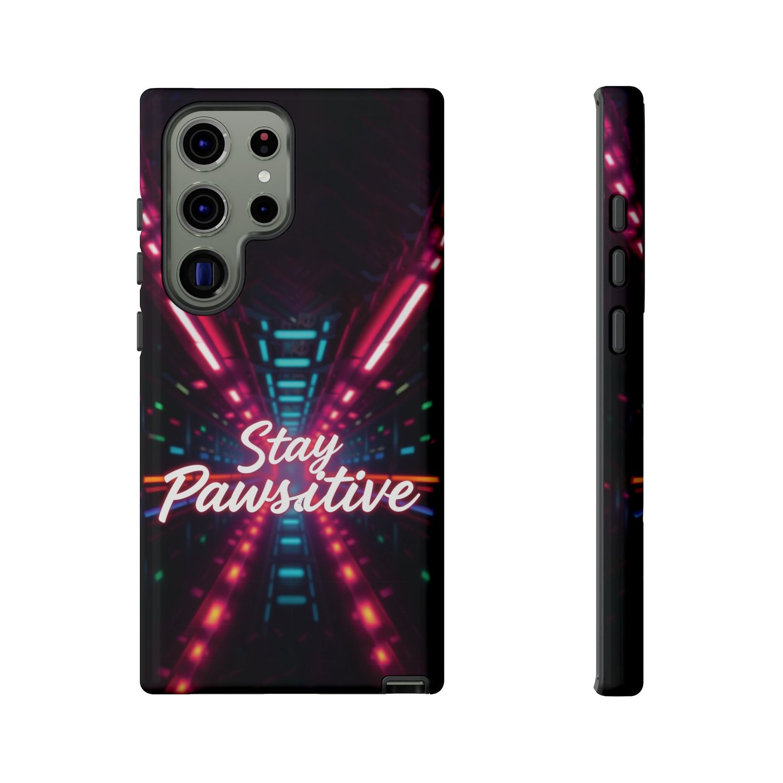 Stay Pawsitive Cyber Tunnel Phone Case | Futuristic Dog Lover Gift | Glossy Tough iPhone, Samsung & Pixel Cover - Image 68