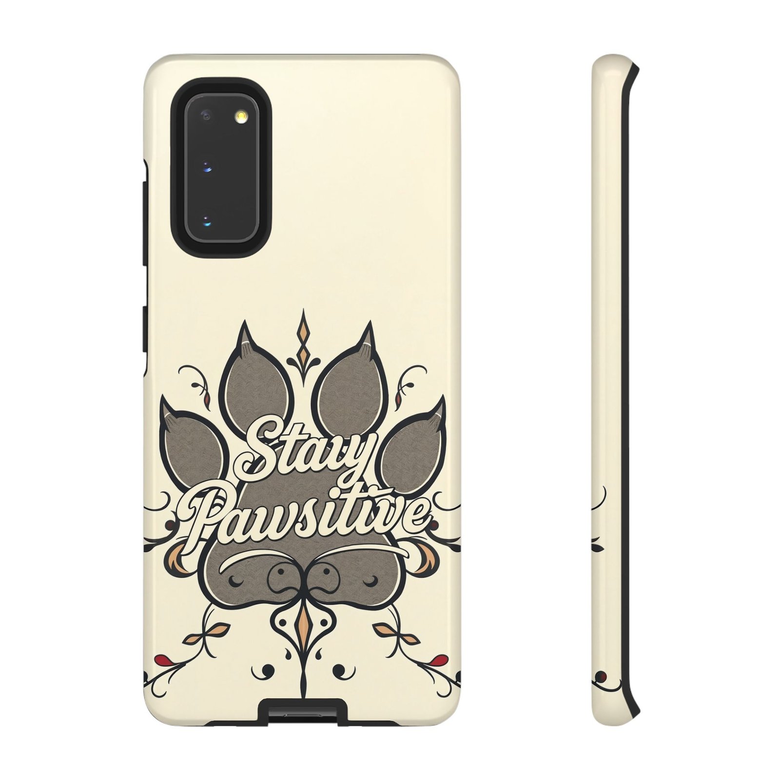 Stay Pawsitive Floral Paw Phone Case | Dog Lover Gift | Glossy Tough iPhone, Samsung & Pixel Cover - Image 12