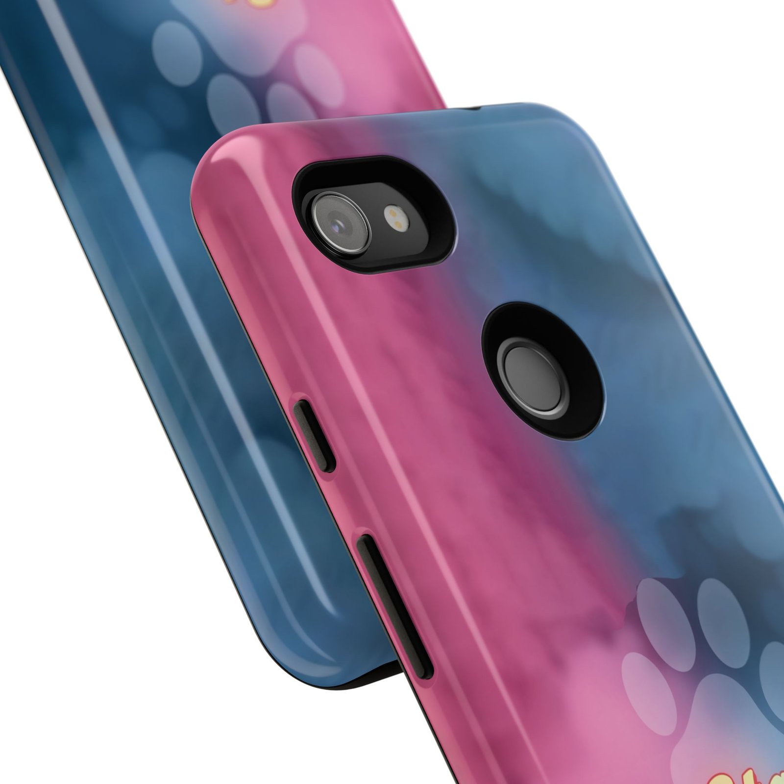 Stay Pawsitive Neon Paw Phone Case | Colorful Dog Lover Gift | Glossy Tough iPhone, Samsung & Pixel Cover - Image 150