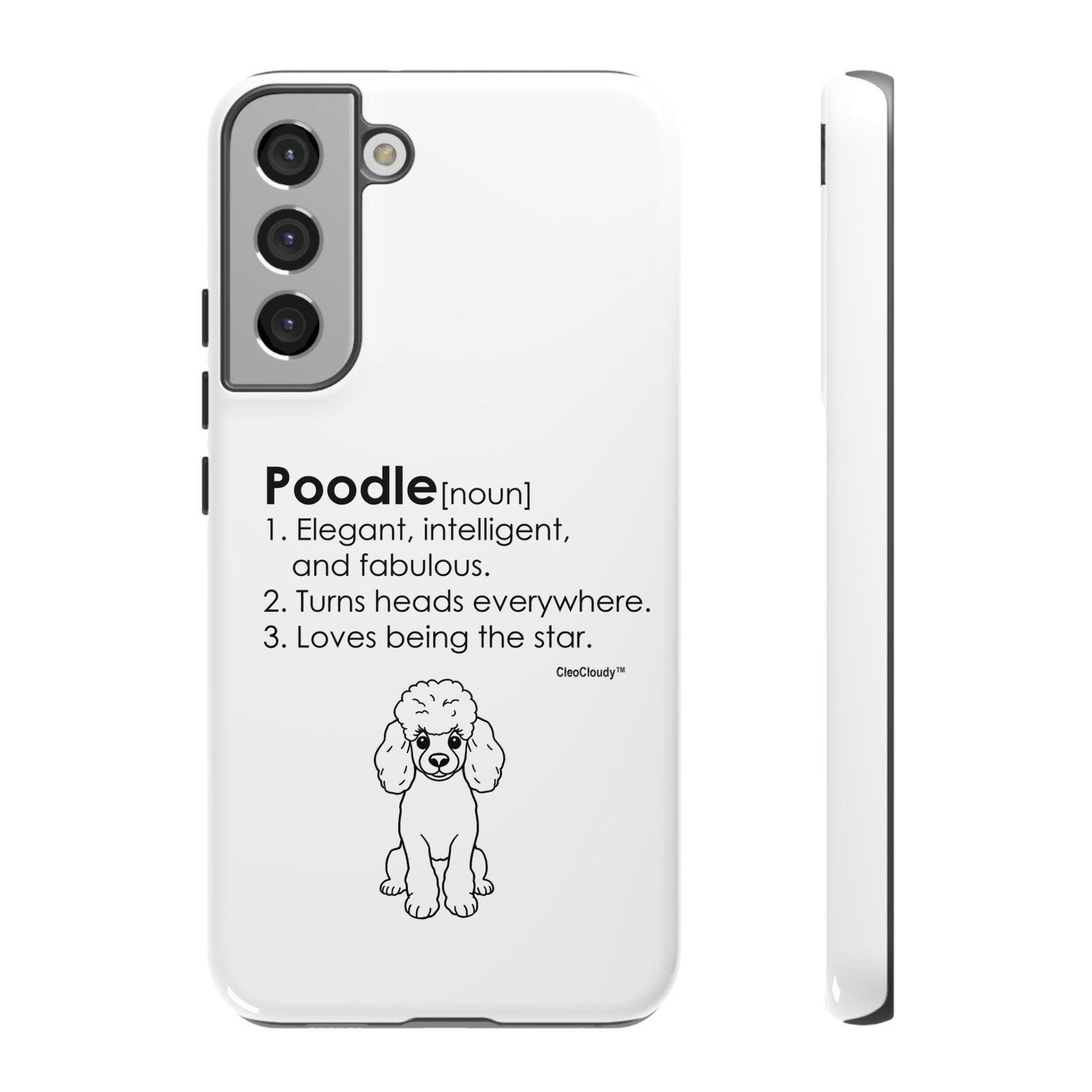 Poodle Definition Phone Case | Glossy Tough iPhone, Samsung & Pixel Cover - Image 40