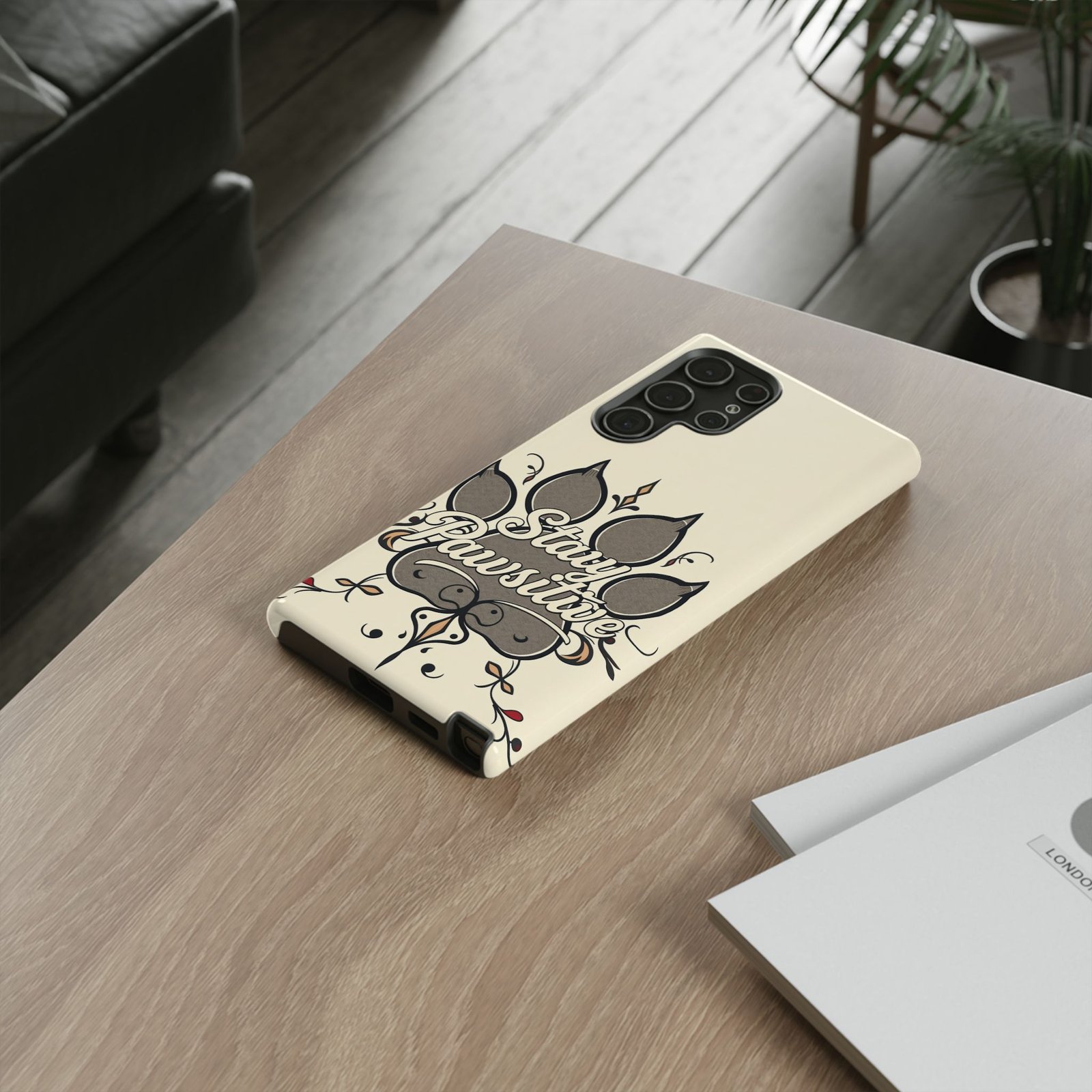 Stay Pawsitive Floral Paw Phone Case | Dog Lover Gift | Glossy Tough iPhone, Samsung & Pixel Cover - Image 43