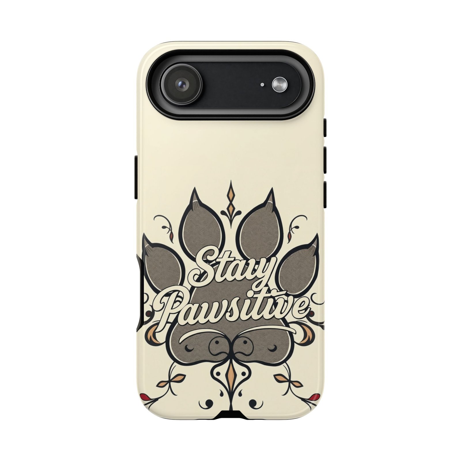 Stay Pawsitive Floral Paw Phone Case | Dog Lover Gift | Glossy Tough iPhone, Samsung & Pixel Cover - Image 171