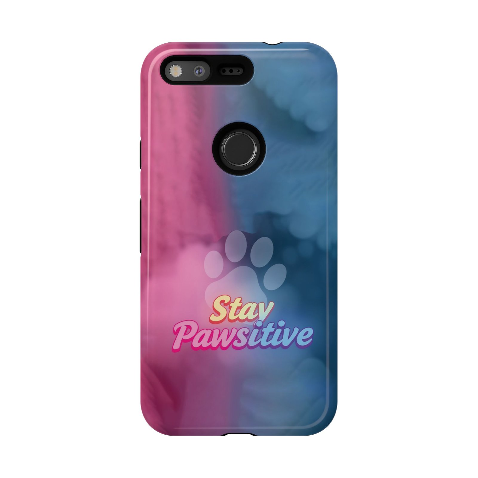 Stay Pawsitive Neon Paw Phone Case | Colorful Dog Lover Gift | Glossy Tough iPhone, Samsung & Pixel Cover - Image 152
