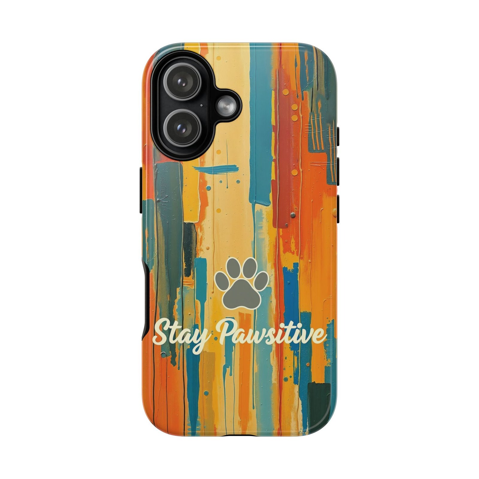 Stay Pawsitive Abstract Paw Phone Case | Dog Lover Gift | Glossy Tough iPhone, Samsung & Pixel Cover - Image 170