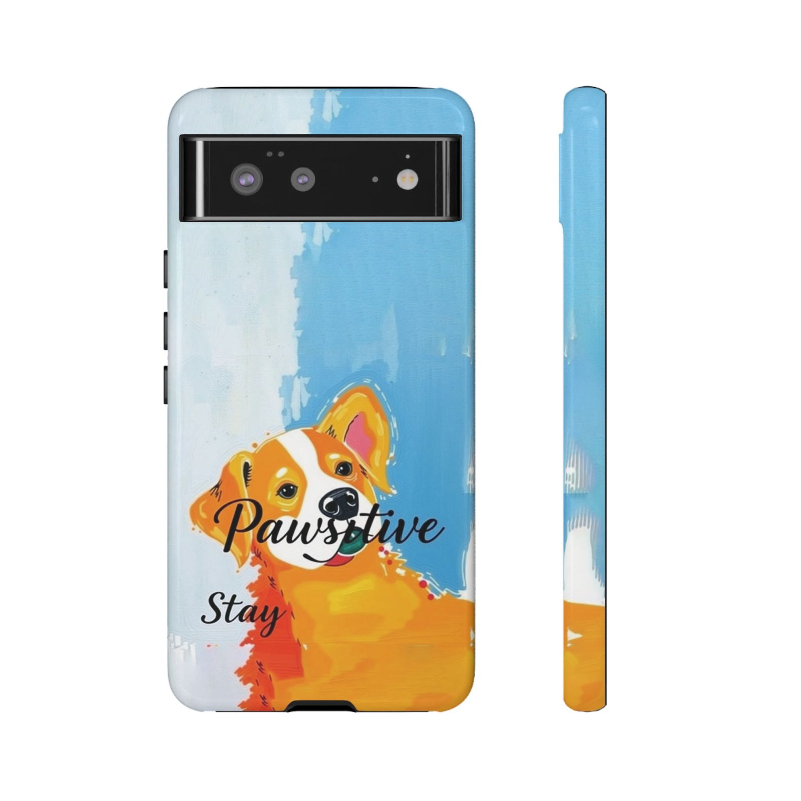 Stay Pawsitive Corgi Phone Case | Funny Dog Mom Gift, Cute Pet Lover iPhone & Samsung Cover | CleoCloudy™ Glossy Protective Case - Image 32