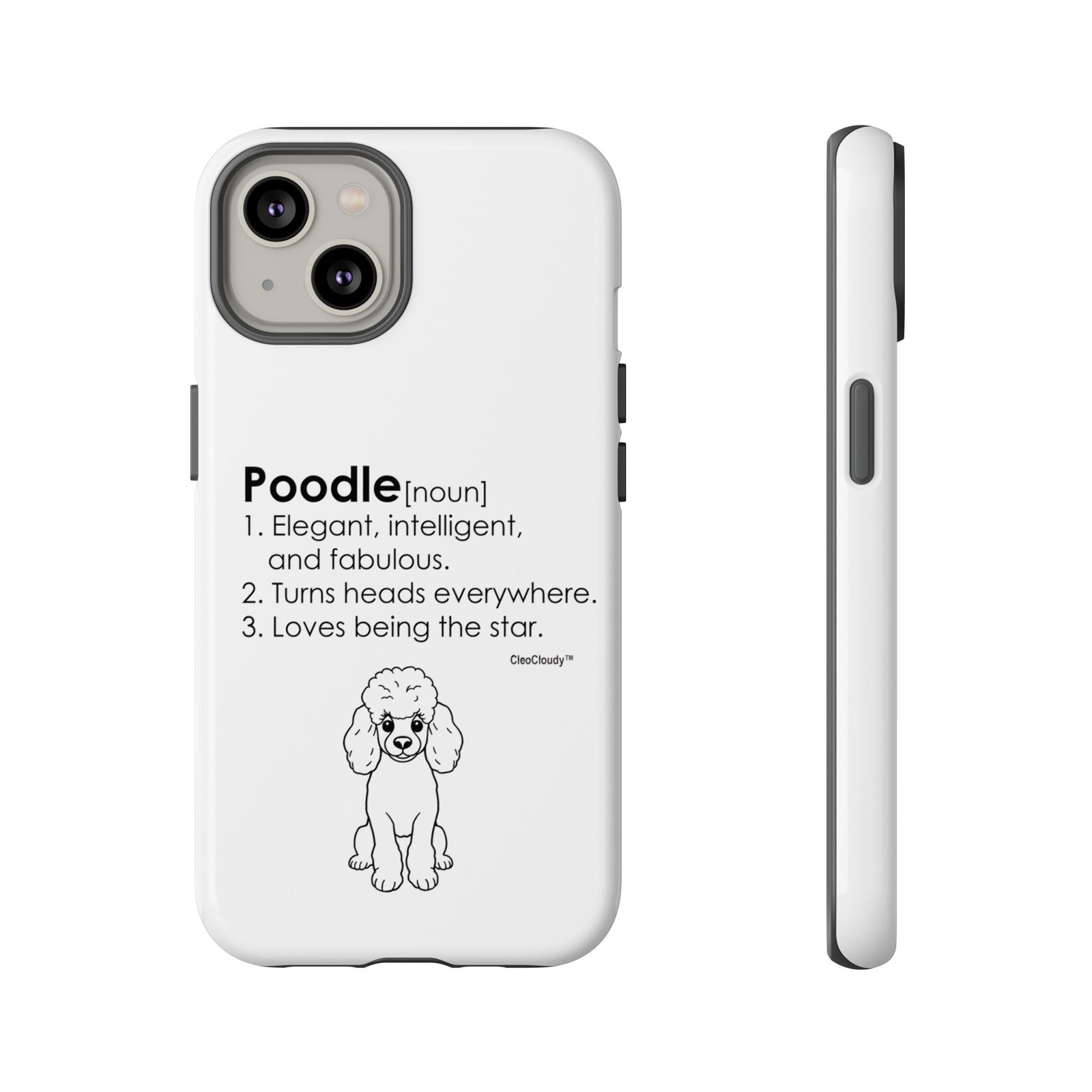 Poodle Definition Phone Case | Glossy Tough iPhone, Samsung & Pixel Cover - Image 44