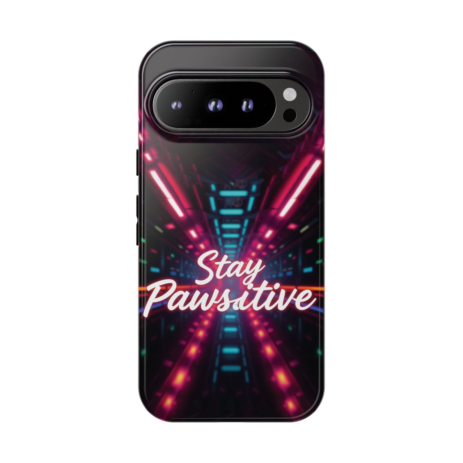 Stay Pawsitive Cyber Tunnel Phone Case | Futuristic Dog Lover Gift | Glossy Tough iPhone, Samsung & Pixel Cover - Image 131