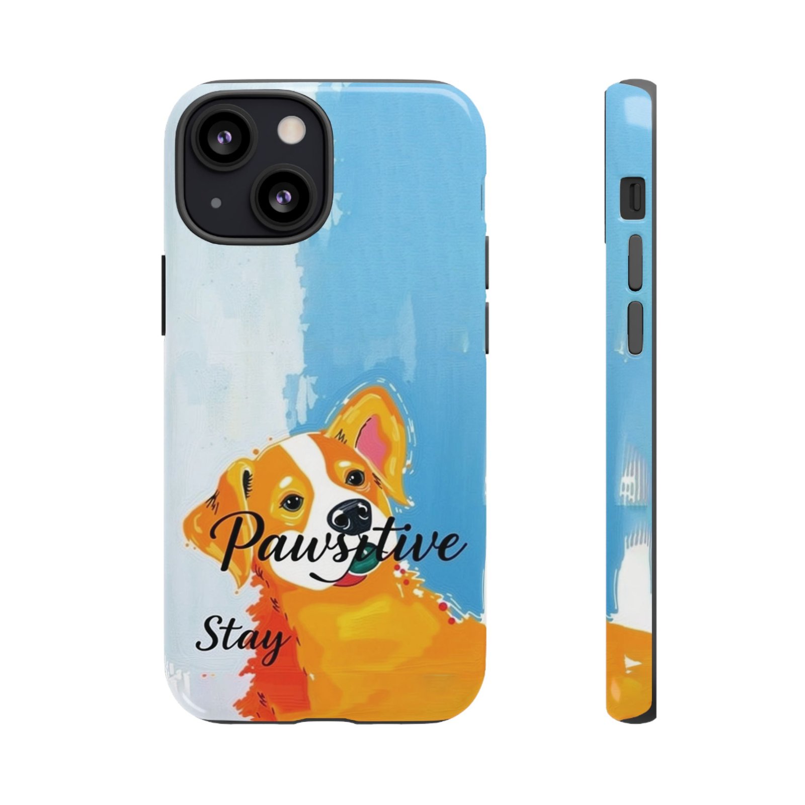 Stay Pawsitive Corgi Phone Case | Funny Dog Mom Gift, Cute Pet Lover iPhone & Samsung Cover | CleoCloudy™ Glossy Protective Case - Image 20