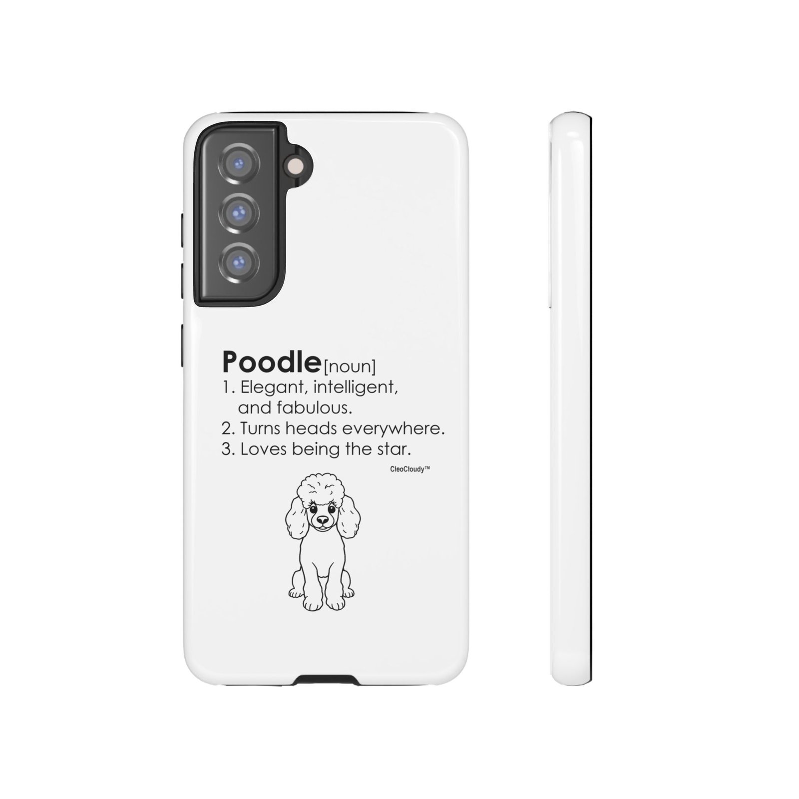 Poodle Definition Phone Case | Glossy Tough iPhone, Samsung & Pixel Cover - Image 36