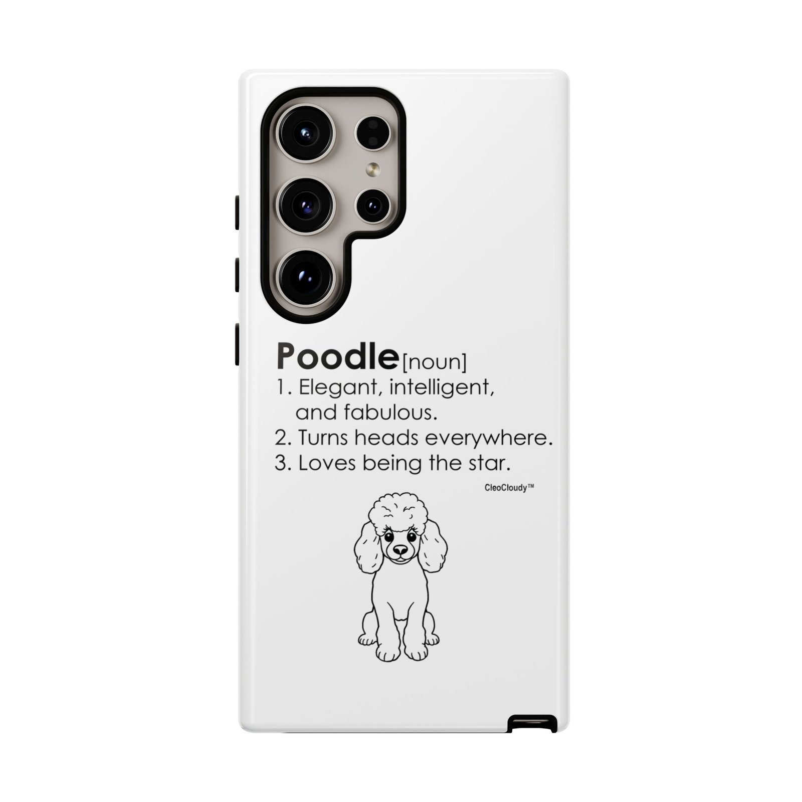 Poodle Definition Phone Case | Glossy Tough iPhone, Samsung & Pixel Cover - Image 100
